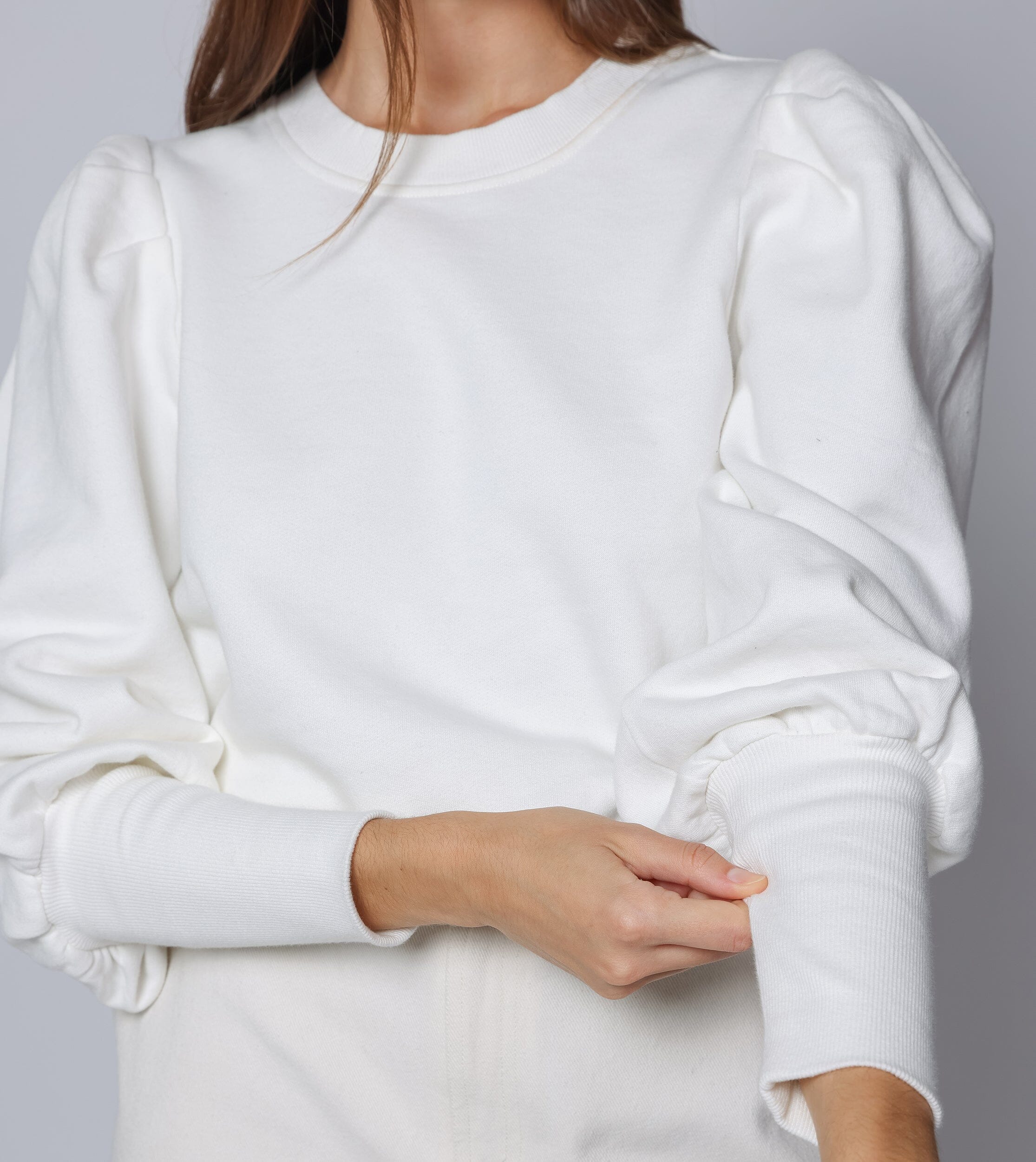 Indi Sweatshirt for Women | Soft Ivory Pullover | Casual Loungewear & Street Style Fashion | Perfect for Everyday Wear, Coffee Dates, and Weekend Outings