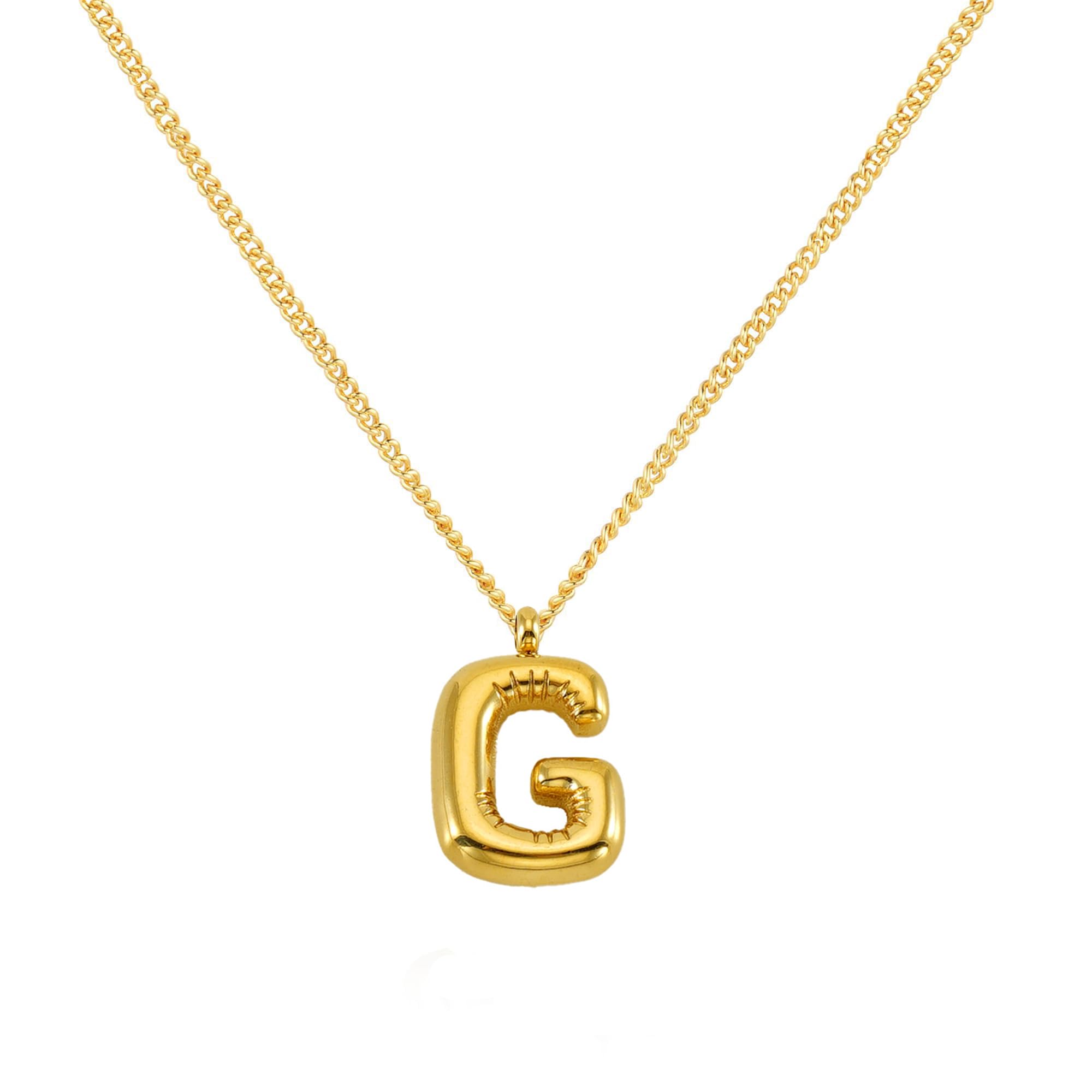 Personalized 18K Gold Plated Bubble Letter Necklace for Women - Dainty Alphabet Initial Pendant Jewelry Gift for Girlfriend, Birthday, Anniversary | Perfect for Everyday Wear, Date Nights & Special Occasions