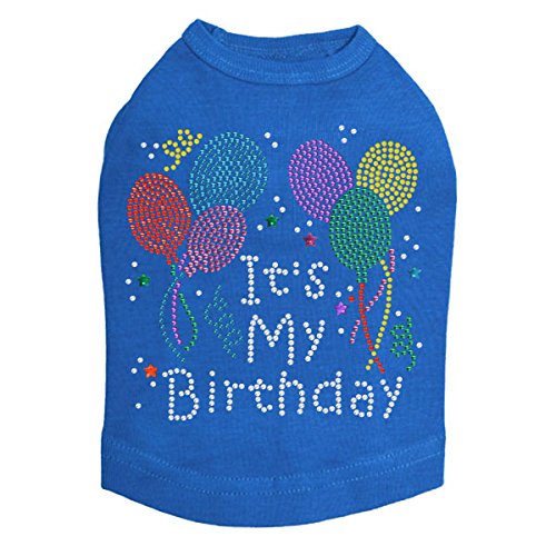 Funny Birthday Dog Shirt for Large Dogs - Royal Blue Pet Costume for Birthday Parties & Photo Shoots