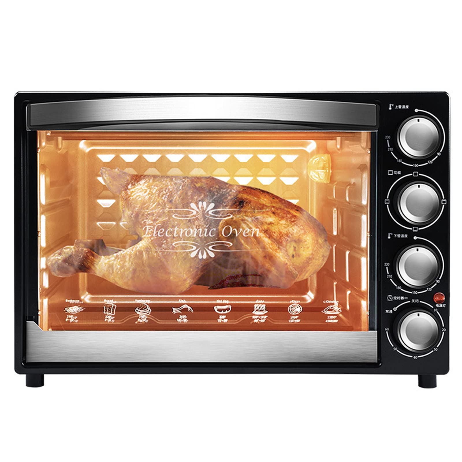 LIMIAO 40L Large Capacity Convection Toaster Oven - Smart Electric Countertop Oven with Multi-Function, Independent Temperature Control & Low-Temp Fermentation for Baking, Roasting, Broiling - Perfect for Small Kitchens, Apartments & Home Baking Enthusiasts