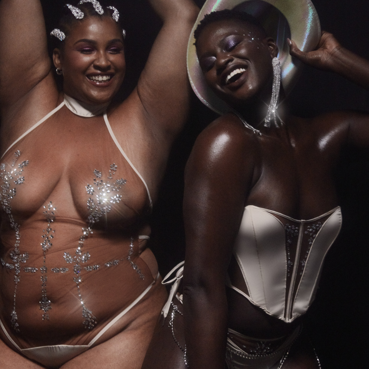 Dripping in Jewels Bodysuit - Champagne/Butterscotch Color | Sexy Lingerie for Women | Perfect for Date Night, Boudoir Photos & Special Occasions