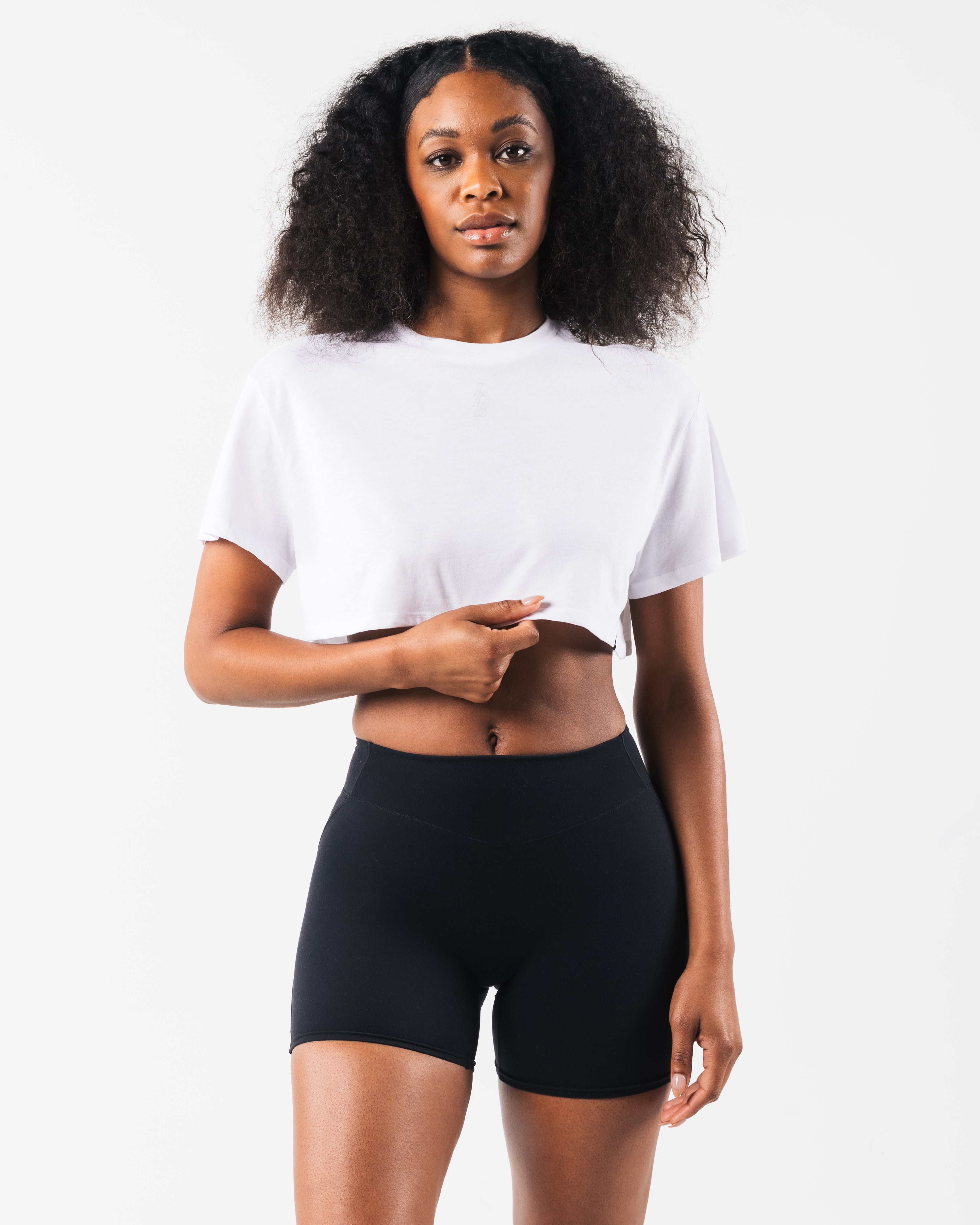 LDB Oversized Crop T-Shirt for Women | Soft Cotton Relaxed Fit | Optic White | Casual Wear, Street Style & Summer Outfits