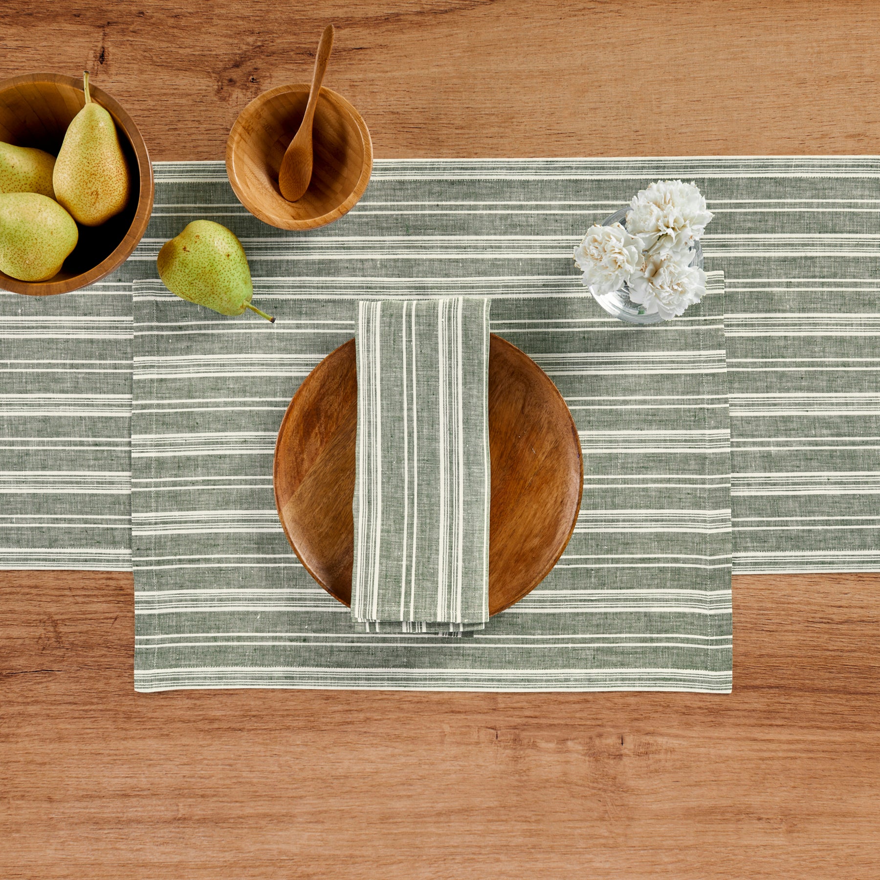 Premium Chelsea Stripe Cotton Napkins - Set of 4 for Elegant Dining, Dinner Parties & Home Decor | Soft & Absorbent Table Linens for Everyday Use & Special Occasions
