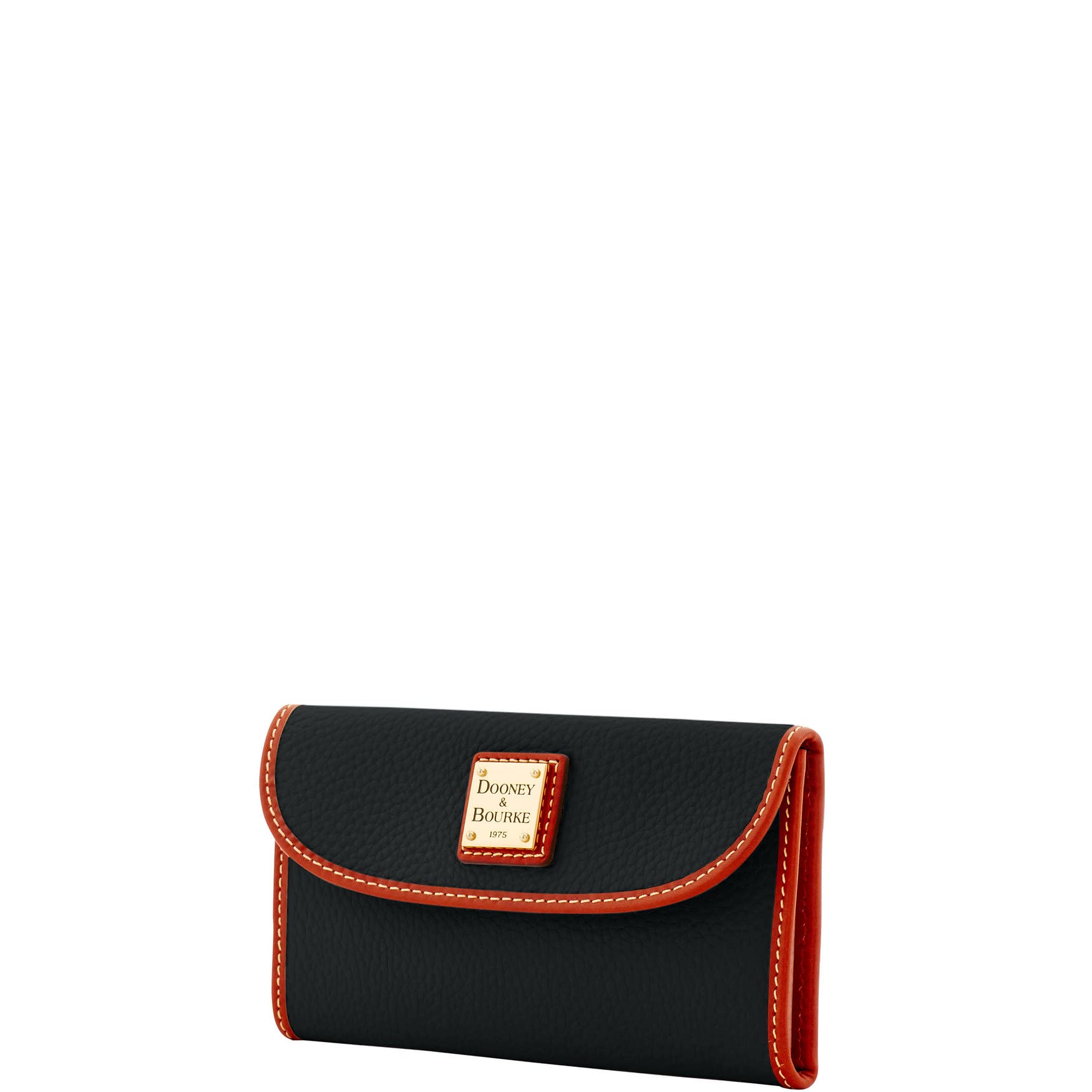 Dooney & Bourke Women's Pebble Grain Leather Continental Clutch & Trifold Wallet - RFID Blocking Card Holder, Zippered Coin Pocket - Perfect for Work, Travel & Evening Events