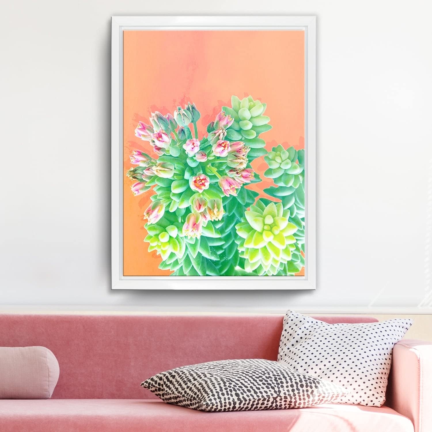 Ready2HangArt 'Fresh Growth' Framed Succulent Canvas Wall Art - Modern Botanical Home Decor for Living Room, Bedroom & Office - Perfect Housewarming Gift for Plant Lovers
