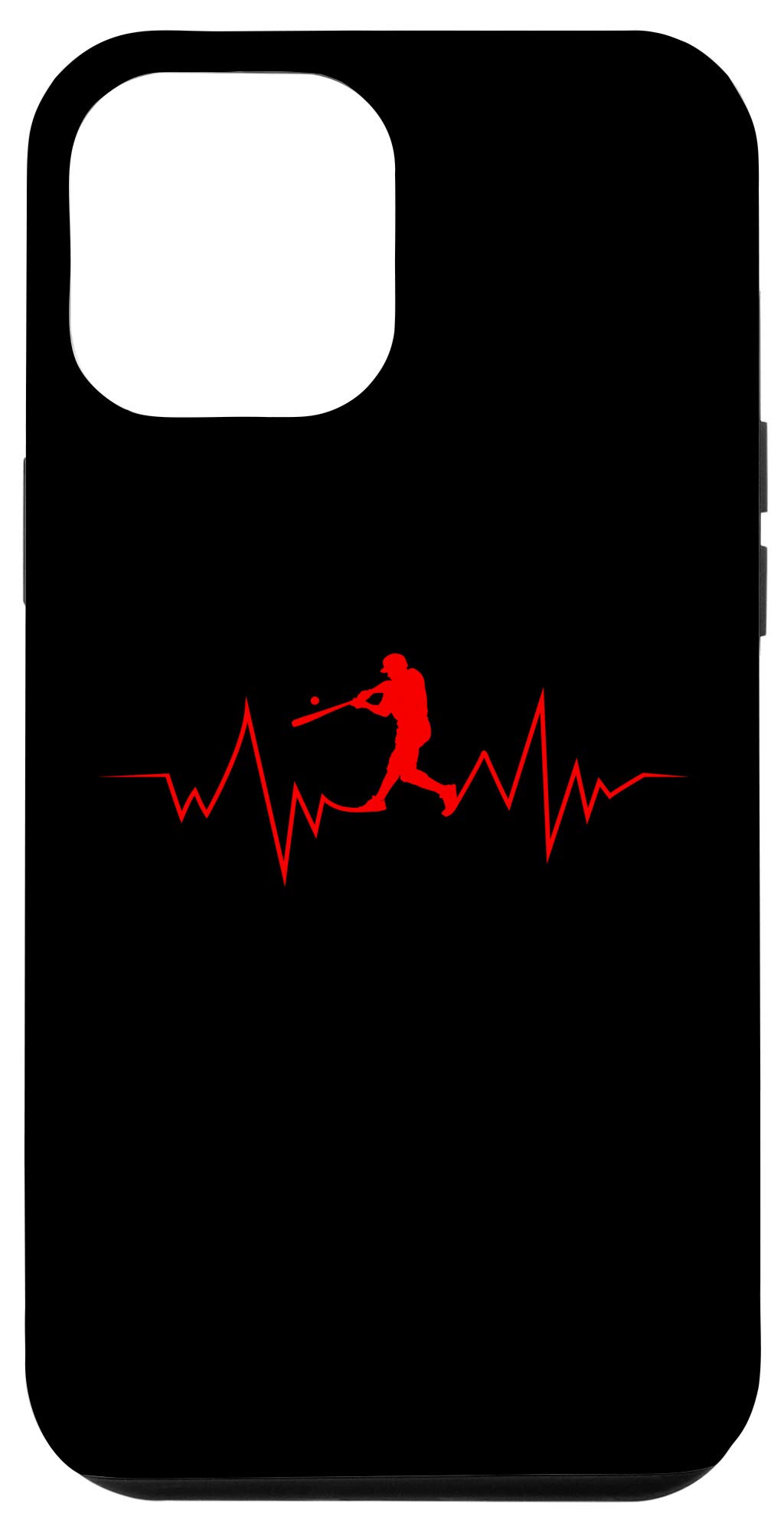 iPhone 12 Pro Max Case - Baseball Heartbeat Cool Design for Sports Fans | Shockproof Protective Phone Cover for Baseball Games, Workouts & Daily Use