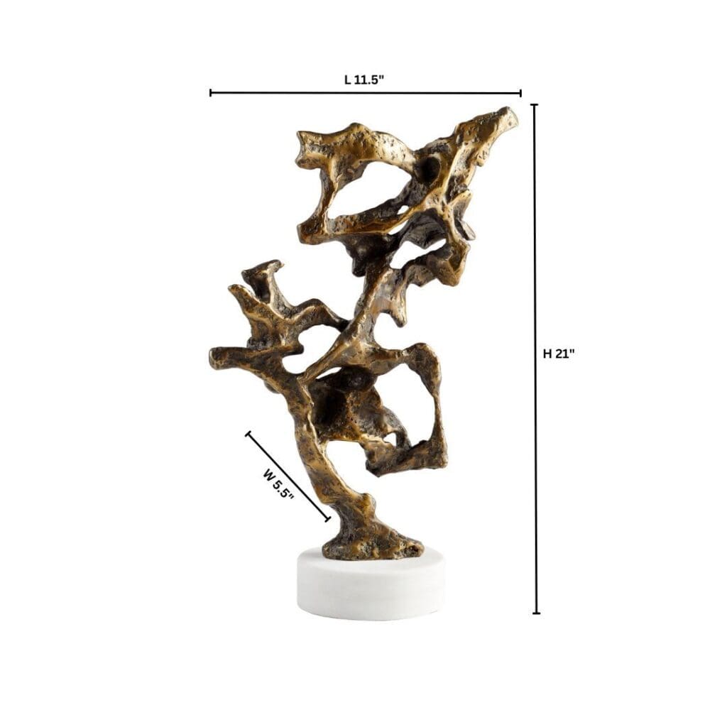 Cyan Design 11462 Tumultus Bronze Sculpture - Modern Abstract Art Decor for Home, Office & Garden