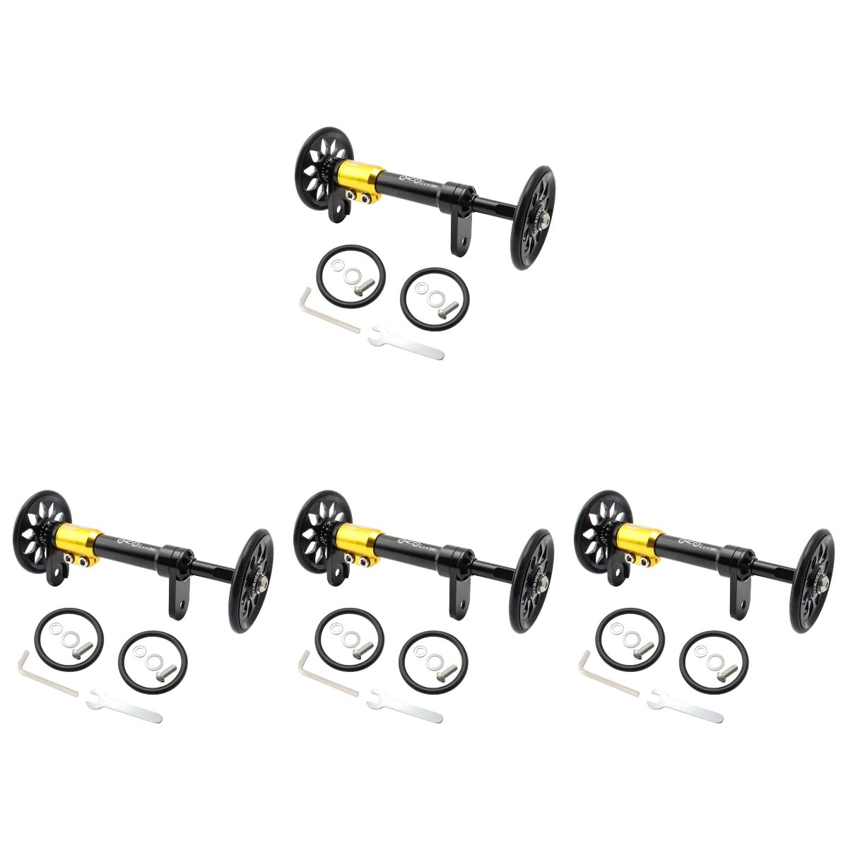 4 Sets Bike Rear Cargo Rack Telescopic Rod for Brompton Folding Bike - Durable Aluminum Alloy Bicycle Luggage Carrier | Perfect for Commuting, Shopping & Urban Cycling