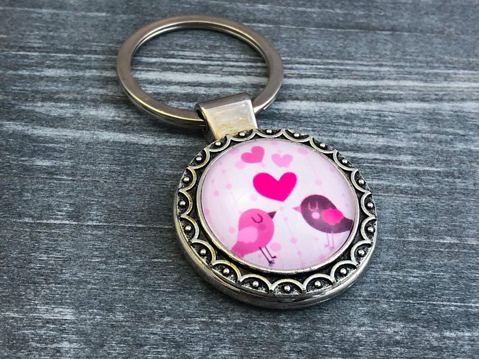 Romantic Love Birds Keychain for Women - Cute Couple Gift for Valentine's Day, Anniversary & Wedding - Perfect for Key Rings, Bags & Gifts