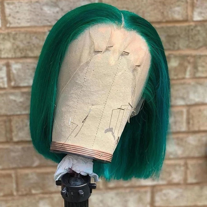 Eullair Blonde Straight Short Bob 13x4 Lace Front Wig - 100% Human Hair for Women & Girls | Summer Fashion, Cosplay, Daily Wear & Special Occasions