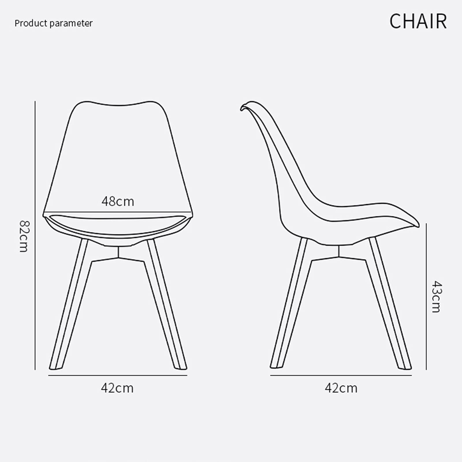 Modern Upholstered PU Faux Leather Dining Chairs with Beech Wood Legs - Set of 4, Grey Contemporary Side Chairs for Kitchen, Dining Room, Living Room & Bedroom - Perfect for Family Gatherings & Home Decor
