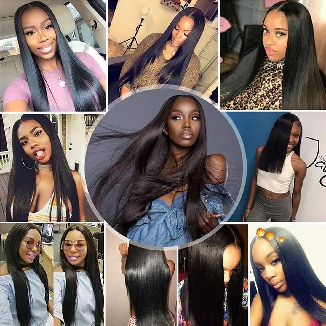 UNICE 10A Malaysian Straight Virgin Human Hair Weaves Extensions - 4 Bundles Unprocessed 100% Human Hair (24 26 28 30 Inch) for Natural Look & Styling Versatility | Perfect for Daily Wear, Parties & Special Occasions