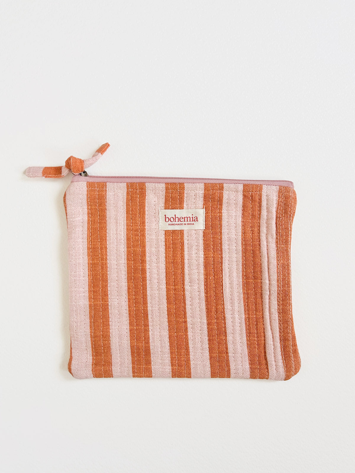 Jaipur Stripe Large Pouch - Handmade Indian Clutch Bag for Women | Boho Festival Accessory | Perfect for Travel, Weddings & Everyday Use
