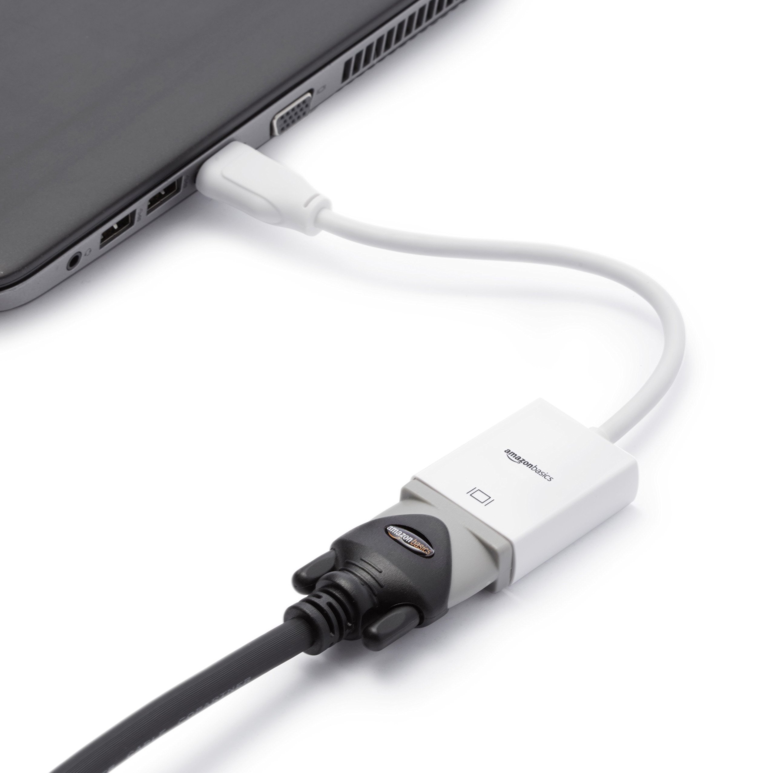 Amazon Basics DisplayPort to VGA Adapter 5-Pack - Gold-Plated Connectors for High-Quality Video Transmission - Perfect for Monitors, Projectors & Multi-Screen Setups at Home or Office