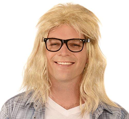 Men's Kangaroo Costume Wig - Halloween Party Mullet, Mustache & Wizard Wigs - Cosplay Accessories for Dress Up & Themed Events