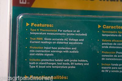 Extech EX430 True RMS Autoranging Digital Multimeter - 11 Functions for Electrical Testing, HVAC, Automotive & Home Use | New!