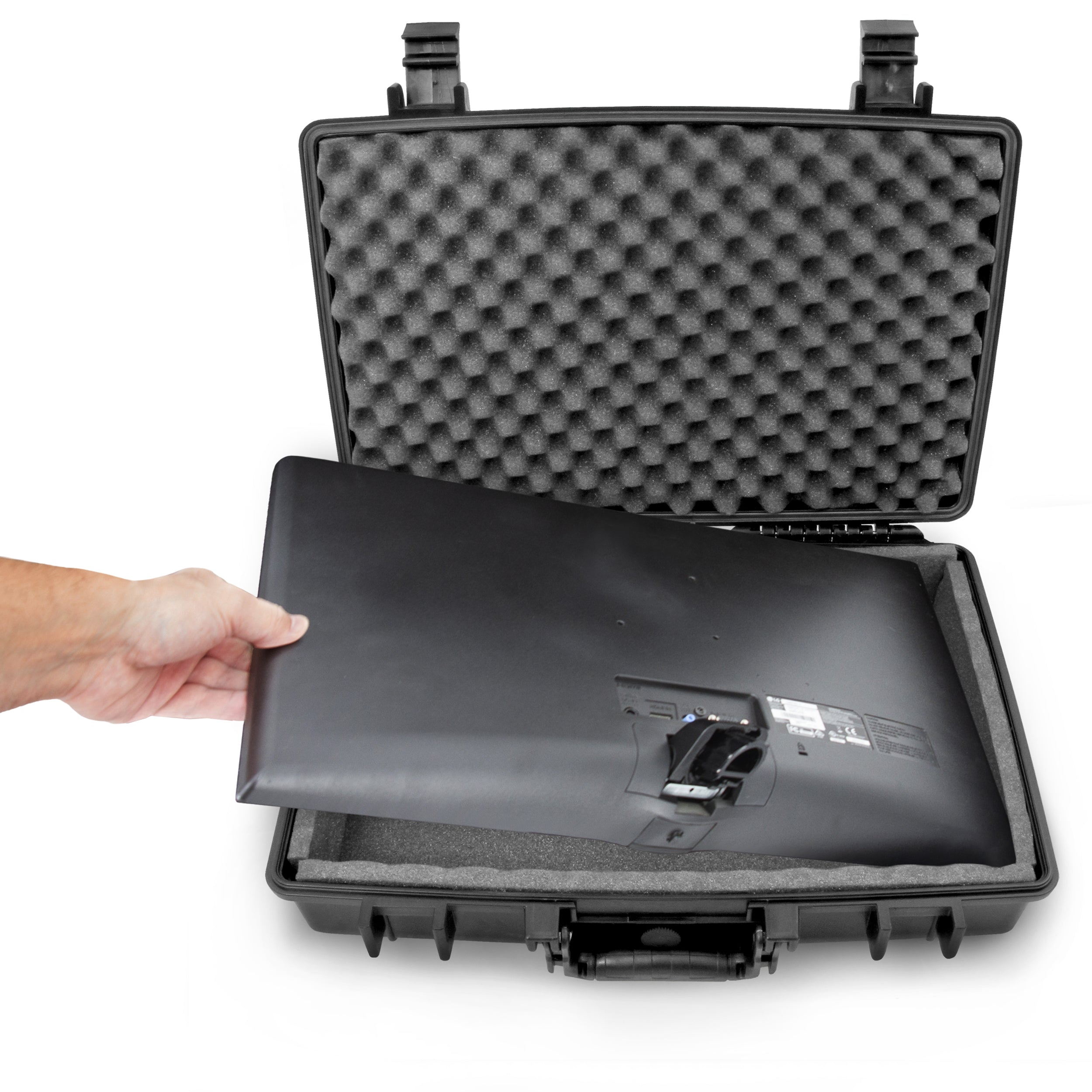 CASEMATIX 15.6-17 Inch Portable Monitor Case - Shockproof Travel Bag with Padded Foam for Gaming Monitors & Laptop Screens, Waterproof Protective Cover - Perfect for Business Travel, Gaming Events & Outdoor Use