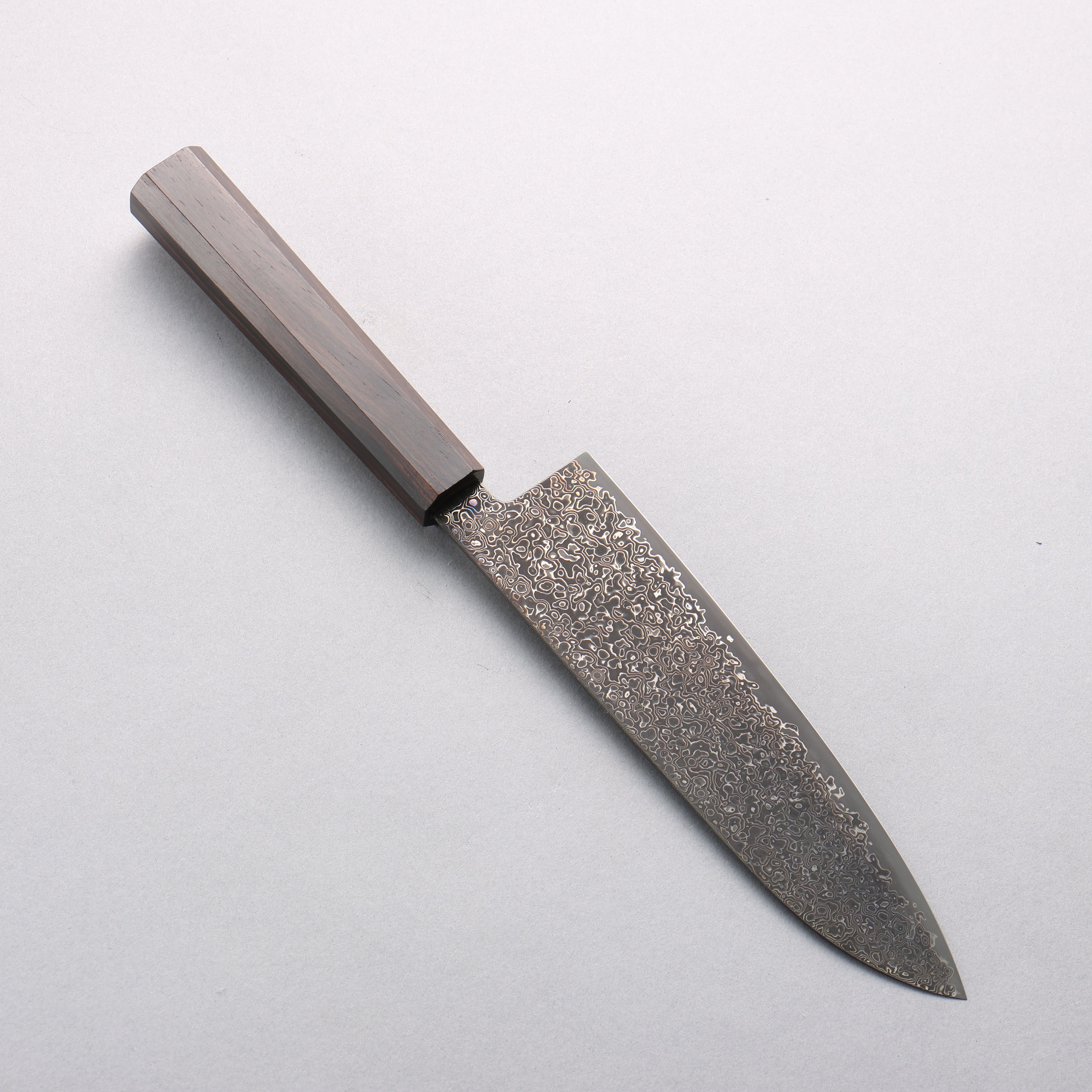 Premium Seisuke SG2 Black Damascus Santoku Knife 180mm - Japanese High Carbon Steel Blade with Ebony Wood Handle - Perfect for Slicing, Dicing, and Chopping Vegetables, Meat, and Fish