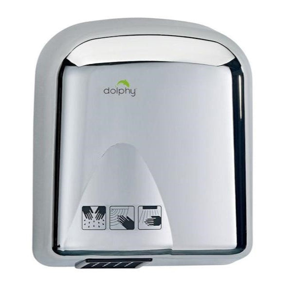 Dolphy Tranquil 1650W High-Speed Stainless Steel Hand Dryer for Commercial & Public Restrooms - Touch-Free Automatic Hand Drying Solution