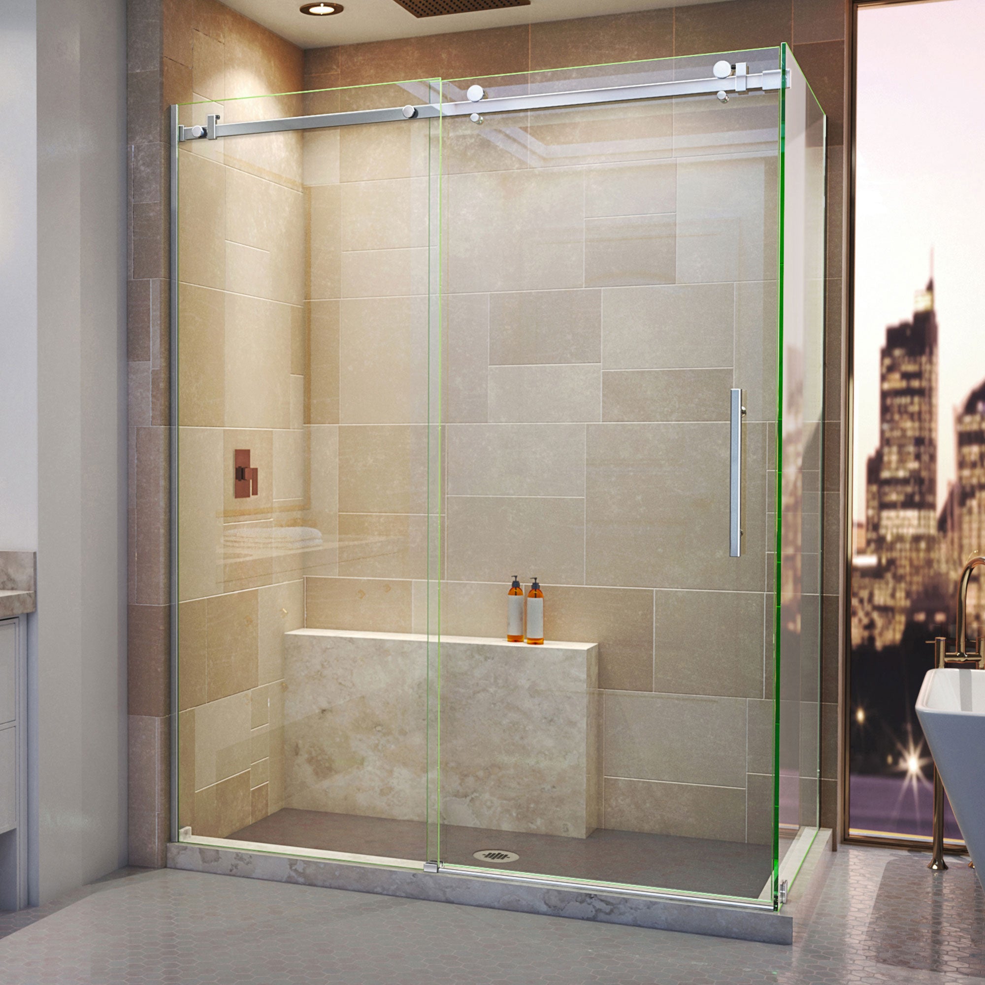 DreamLine Enigma Air Frameless Sliding Shower Door - 34.75