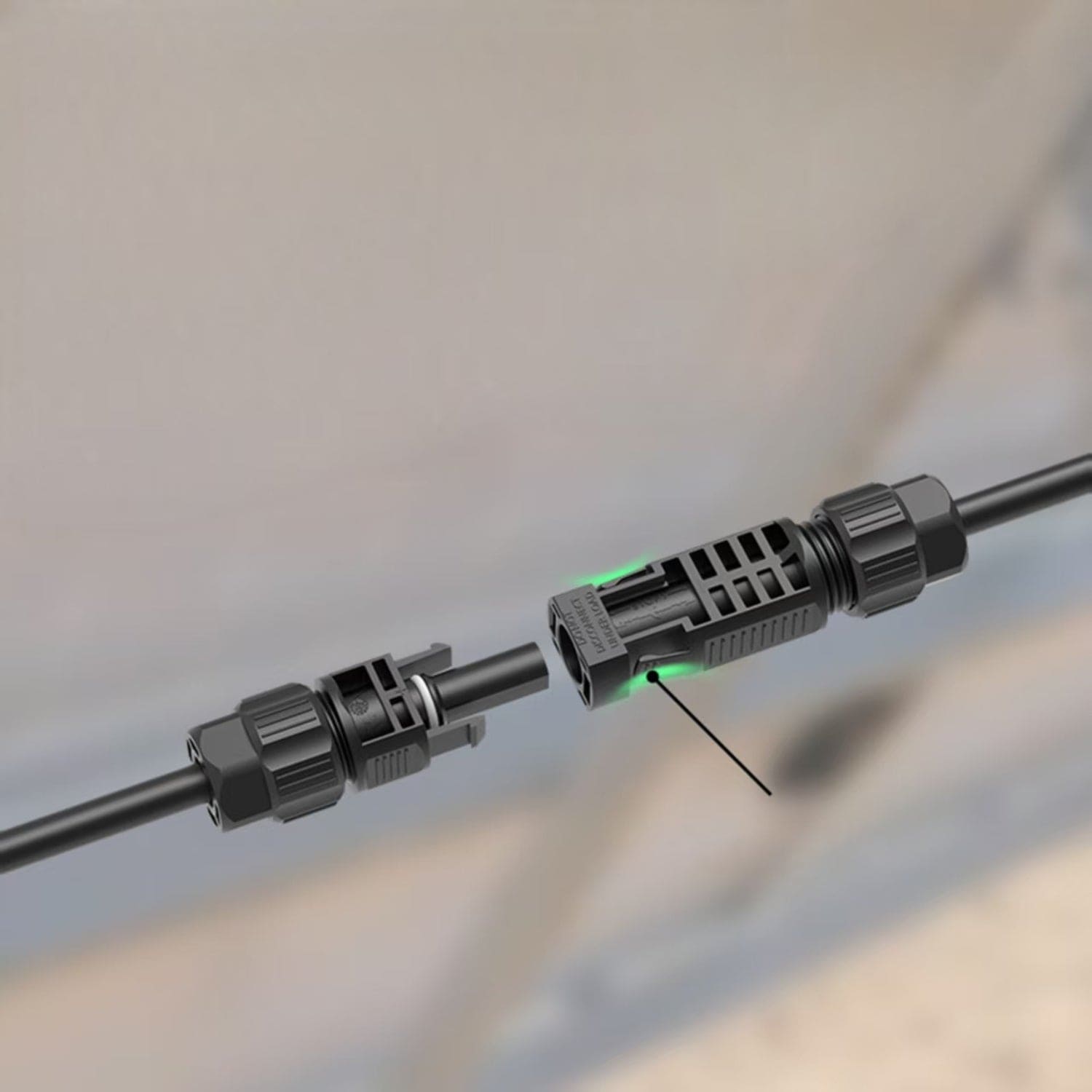 50FT Solar Panel Extension Cable with MC4 Connectors - Quick Release, Weatherproof for MyGrid 10K System - Perfect for RV, Off-Grid & Home Solar Power Setup