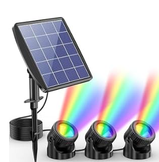 Submersible LED Lights for Ponds & Pools - Super Bright Solar Underwater Lights - Waterproof Waterfall & Fountain Lights - Durable Outdoor Lighting for Garden, Backyard, Patio Decor