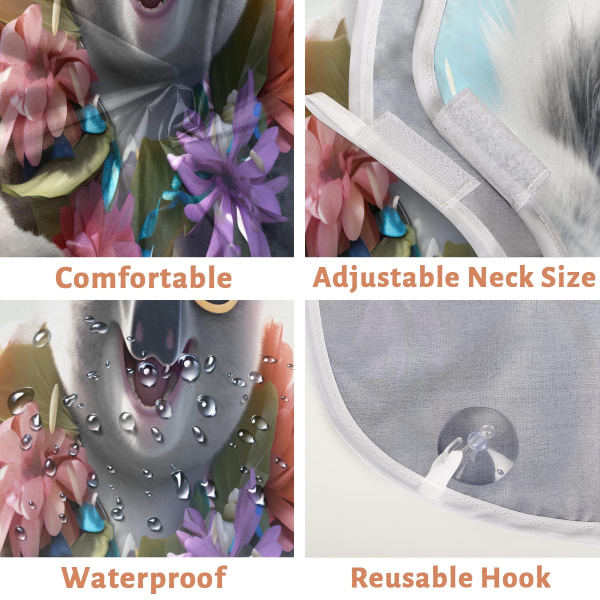 **Koala Sunglasses Beard Shaving Bib for Men & Women - Waterproof Hair Dye Apron, Makeup Cape, Barber Accessories - Sink Hair Catcher for Beard Trimming & Haircut - Perfect for Salons, DIY Grooming & Gifts**