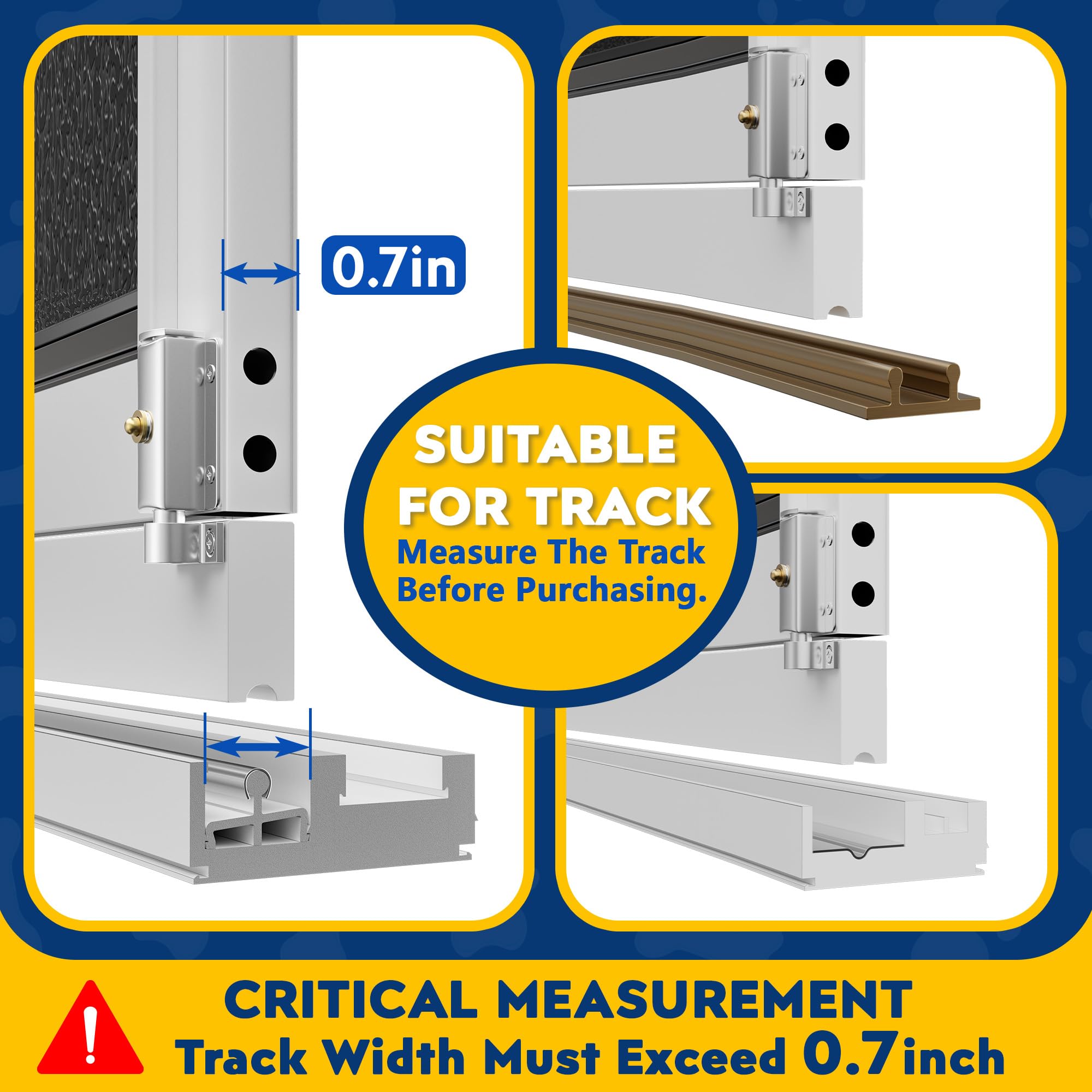 Heavy Duty Large Dog Door for Sliding Glass Doors - Adjustable 75 7/8