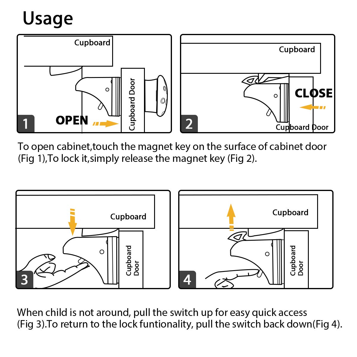 Child Safety Magnetic Cabinet Locks (8 Locks + 2 Keys) - No Drill Adhesive Baby Proofing Latches for Kitchen Cabinets, Drawers & Furniture - Perfect for Baby Proofing Homes, Daycares & Nurseries