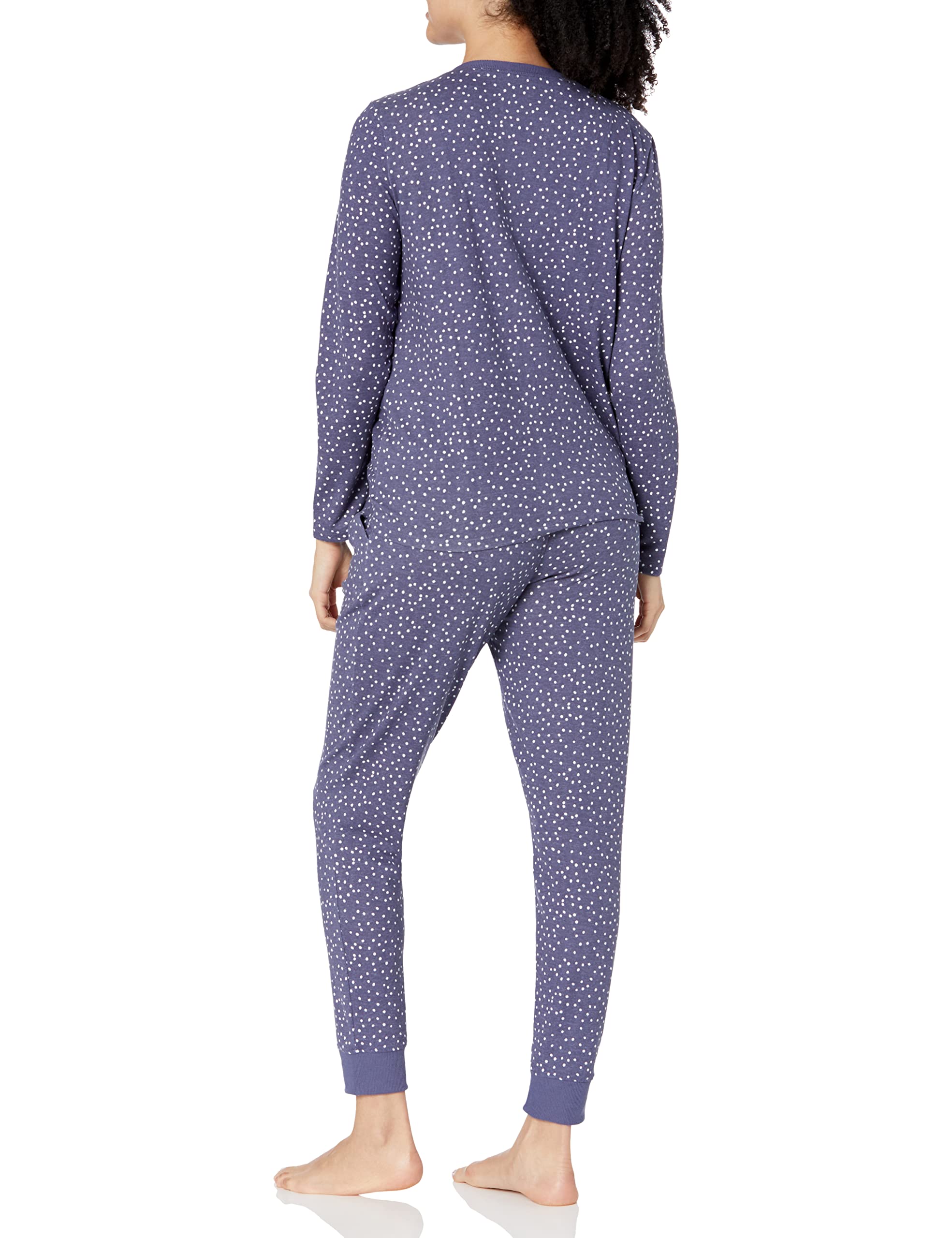 Karen Neuburger Women's Soft Cotton Henley Long Sleeve Top & Comfy Pajama Pants Set - Cozy Sleepwear for Relaxing at Home or Lounging