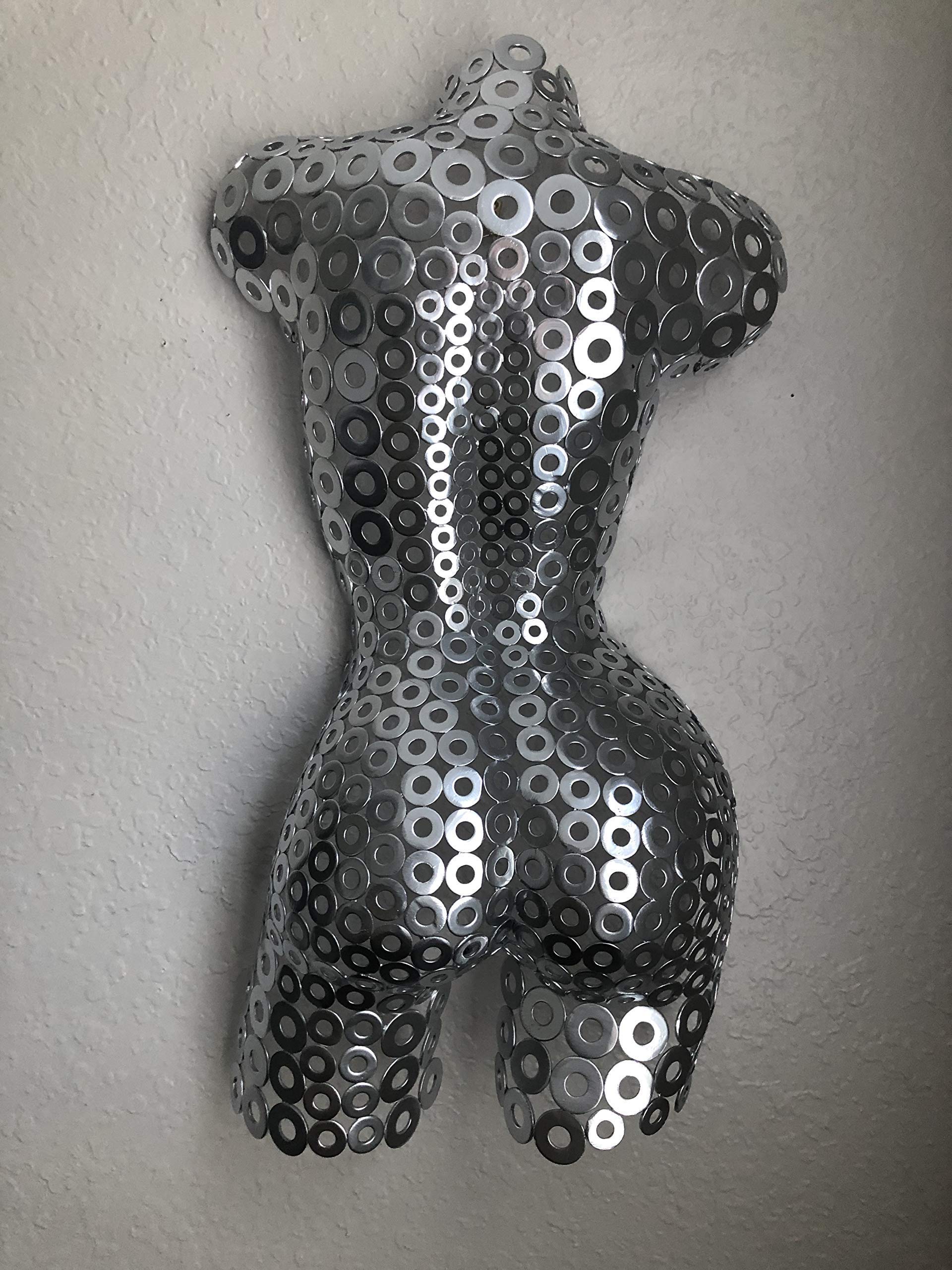 Abstract Metal Wall Art Sculpture - Modern Torso Design for Garden & Home Decor | Indoor & Outdoor Decorative Art by Holly Lentz