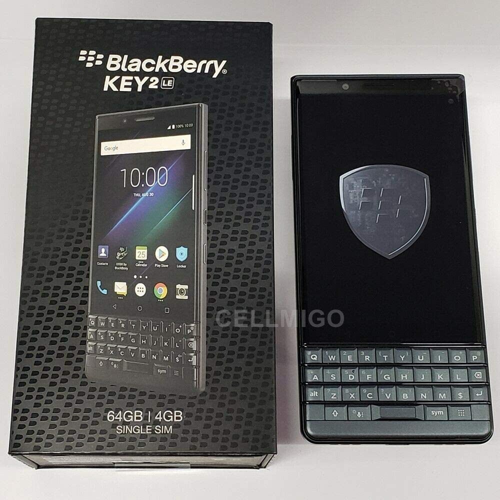 BlackBerry Key2 LE 64GB Unlocked Smartphone - Space Gray | GSM Compatible | Perfect for Business Professionals & Secure Communication
