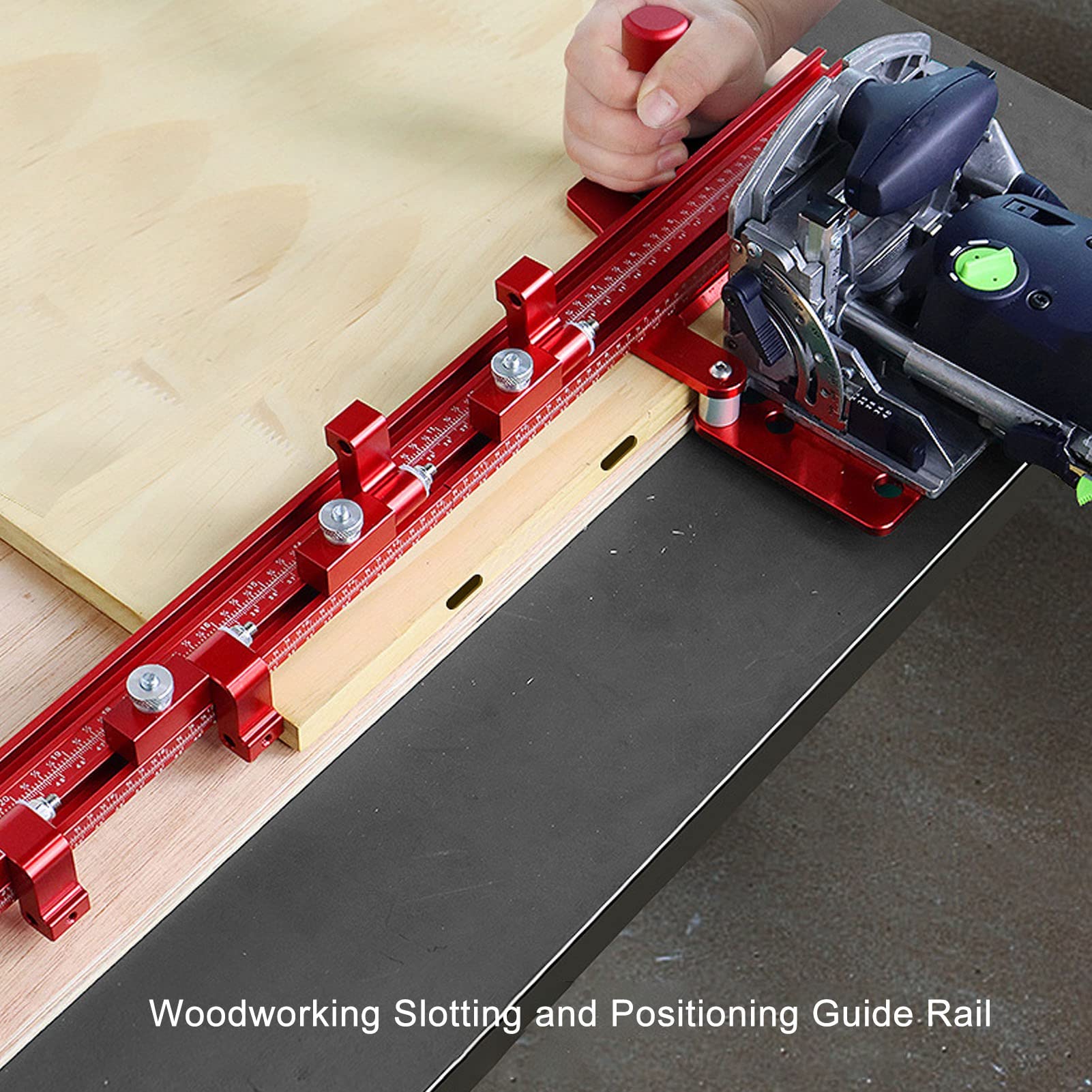 Aluminum Alloy Saw Rail Woodworking Track Guide - Universal Parallel Tool Compatible with DF500 & DF700 Wood Tenoning Machines - Perfect for Precision Woodworking, Cabinet Making, and DIY Projects