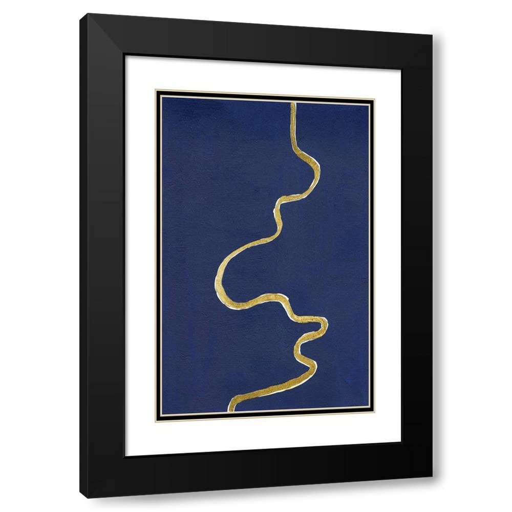 Michael Willett Oxbow I 19x24 Black Modern Wood Framed Art Print with Double Matting - Museum Quality Wall Decor for Living Room, Office & Gallery Display
