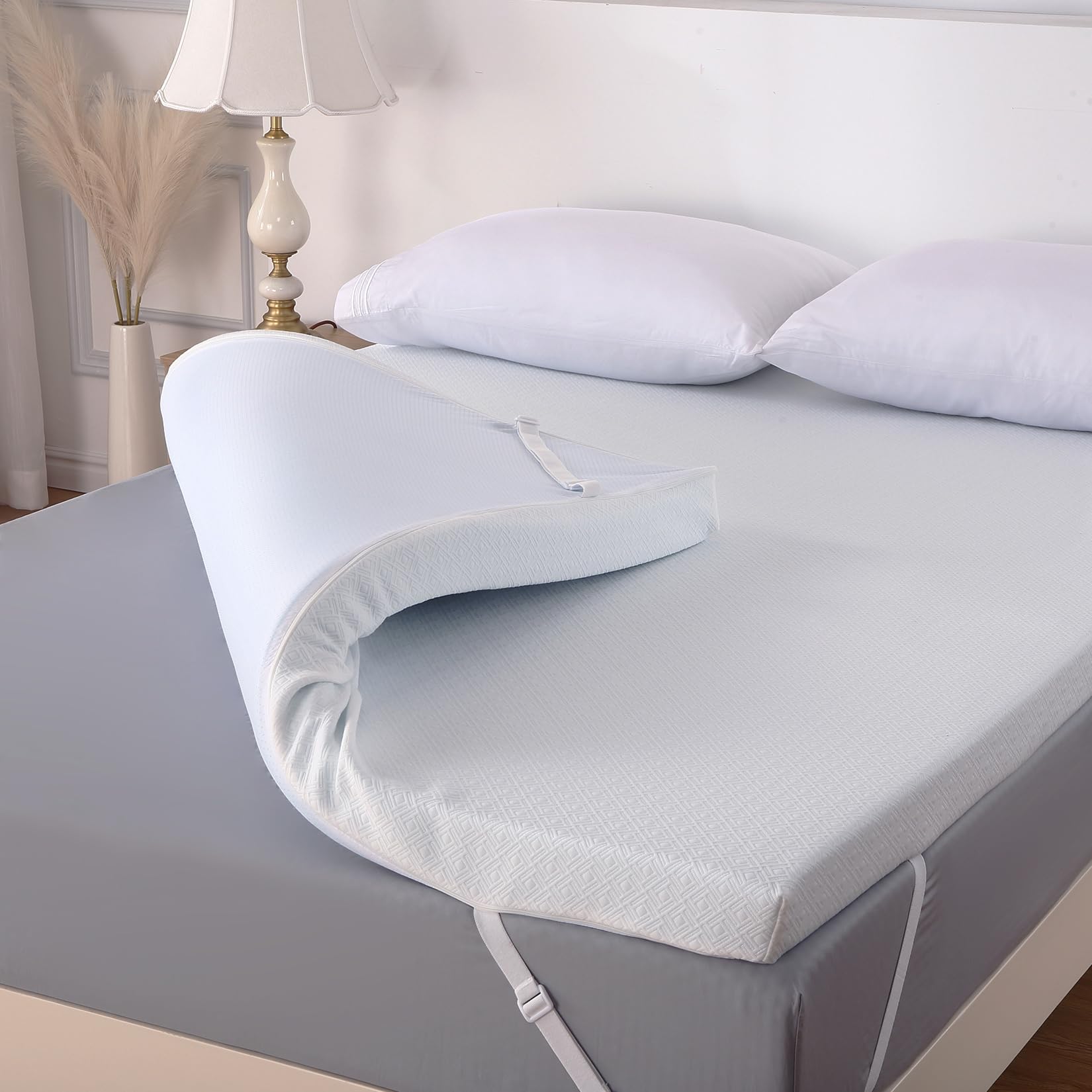GARVEE 3 Inch King Size Memory Foam Mattress Topper - Cooling Gel Infused, Premium Soft & Breathable, Non-Slip Design with Removable Washable Cover, CertiPUR-US Certified - Perfect for Hot Sleepers, Back Pain Relief & Guest Bed Comfort