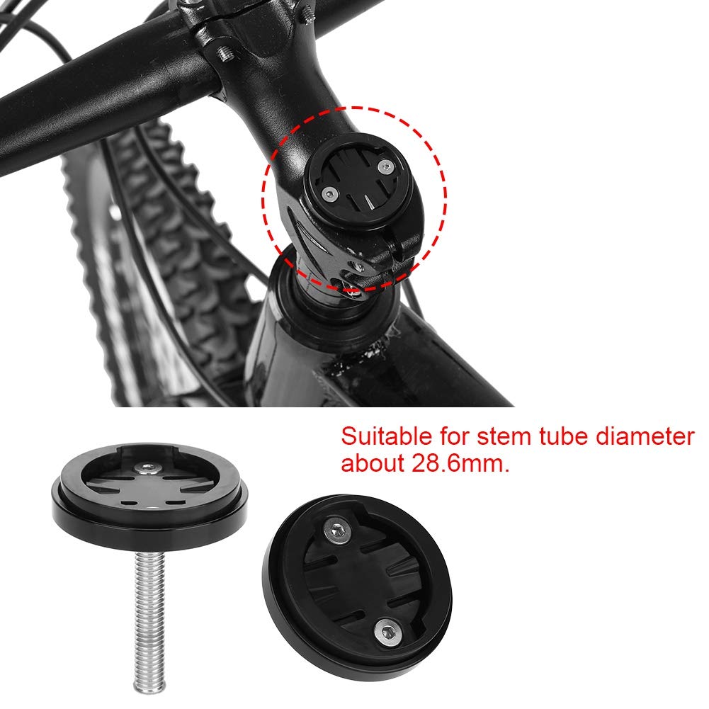 Anodized Aluminum Bicycle Headset Top Cap with Computer & Stopwatch Mount - Durable Bike Accessory for Cycling, Commuting & Fitness Tracking