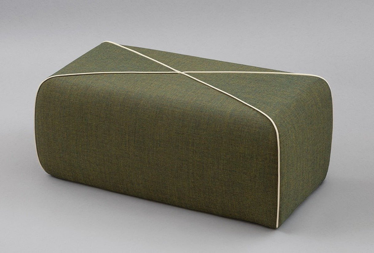 Joe Colombo Crossed Pouf - Modern Stylish Ottoman for Living Room, Bedroom & Lounge - Perfect Footrest, Extra Seating & Decorative Accent