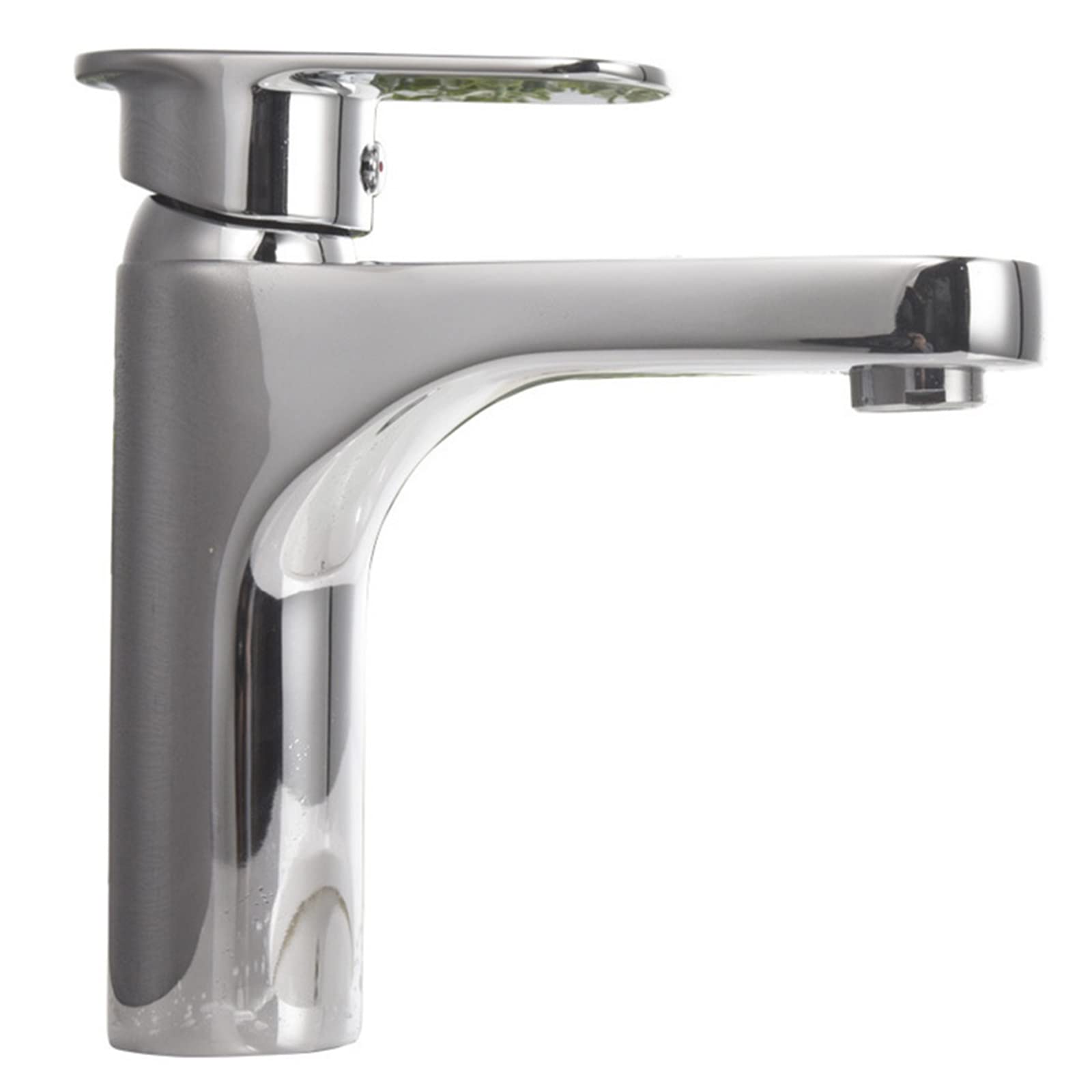Premium Brass Bathroom Sink Faucet - Chrome Plated Single Handle Mixer Tap with Hot & Cold Water Control - Perfect for Vessel Sinks, Vanities, and Modern Bathrooms - Easy Single Hole Installation for Home & Commercial Use