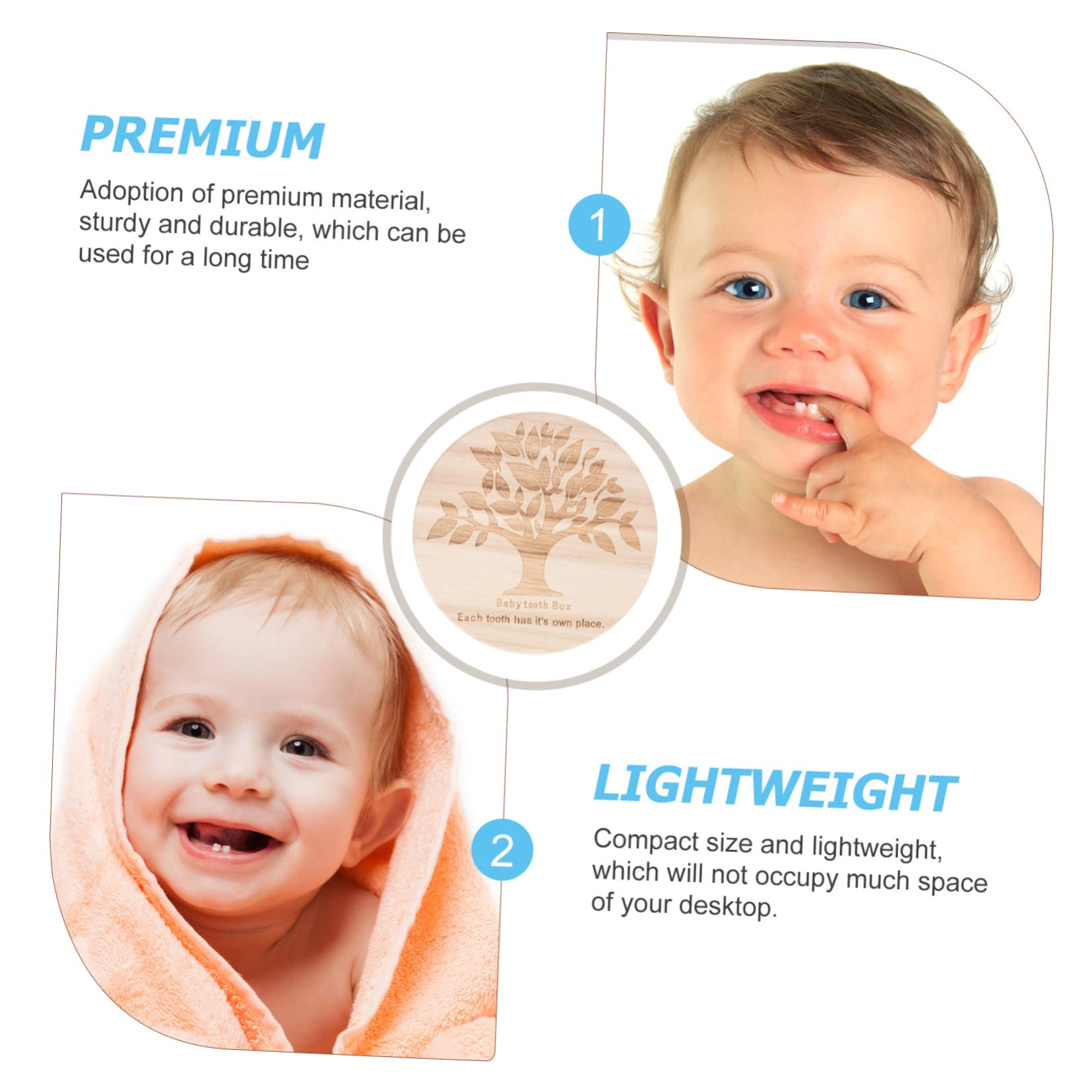 CIMAXIC Baby's First Tooth Keepsake Box - Memory Storage for Lost Teeth, Oral Care Holder - Perfect for Newborns, Toddlers & Keepsake Collectors (Great Baby Shower Gift & Milestone Organizer)