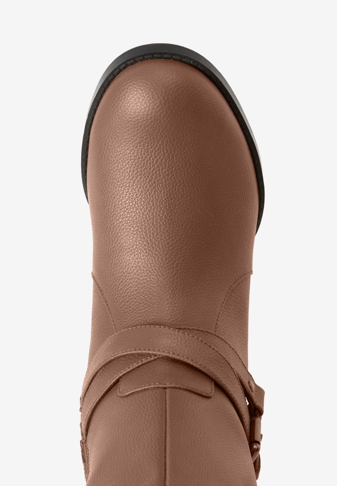 Comfortview Women's Wide Width Leather Boots - The Janis Wide Calf Boots for Comfort & Style | Perfect for Work, Casual Wear & Outdoor Activities