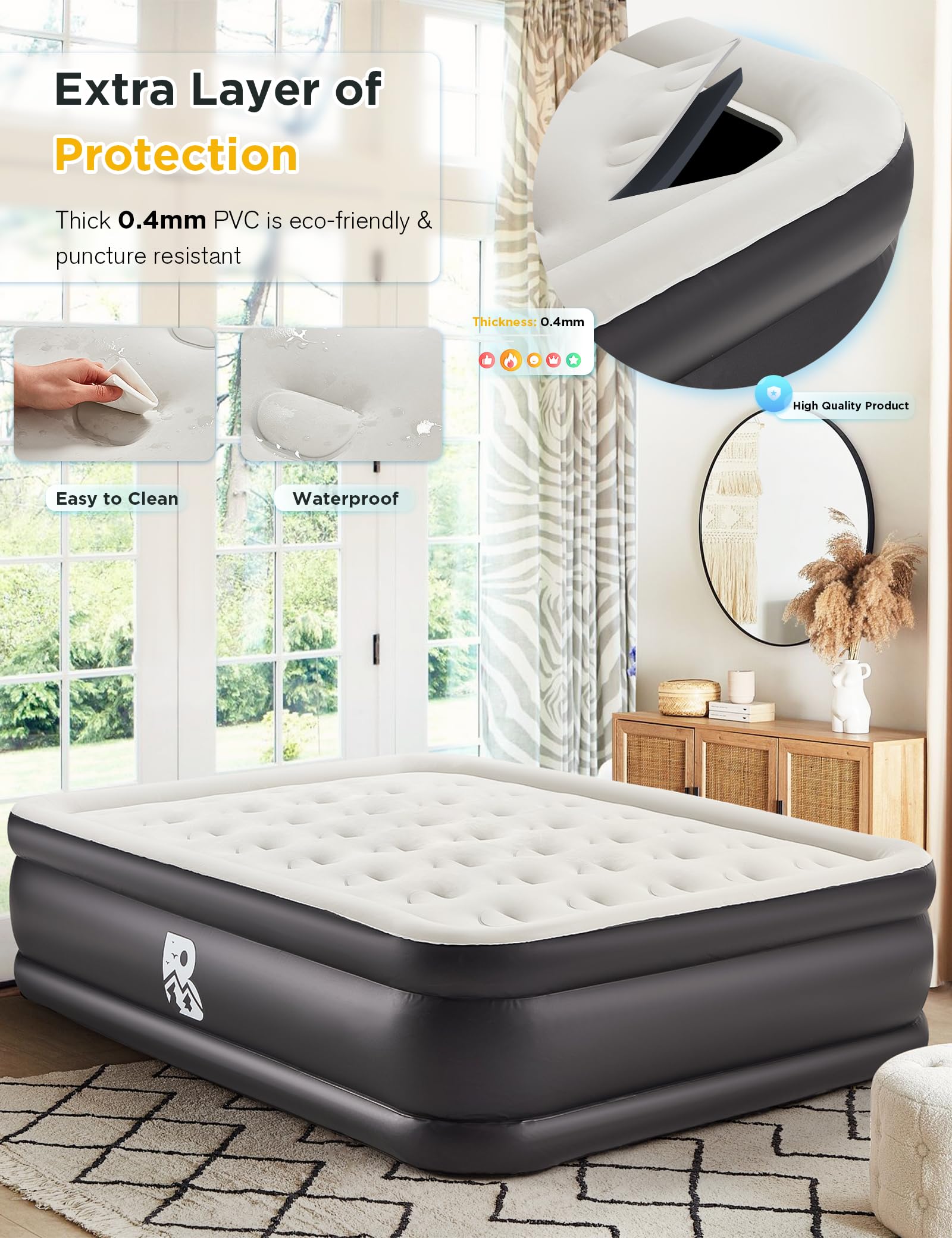 Twin Size Air Mattress with Built-in Pump - 18