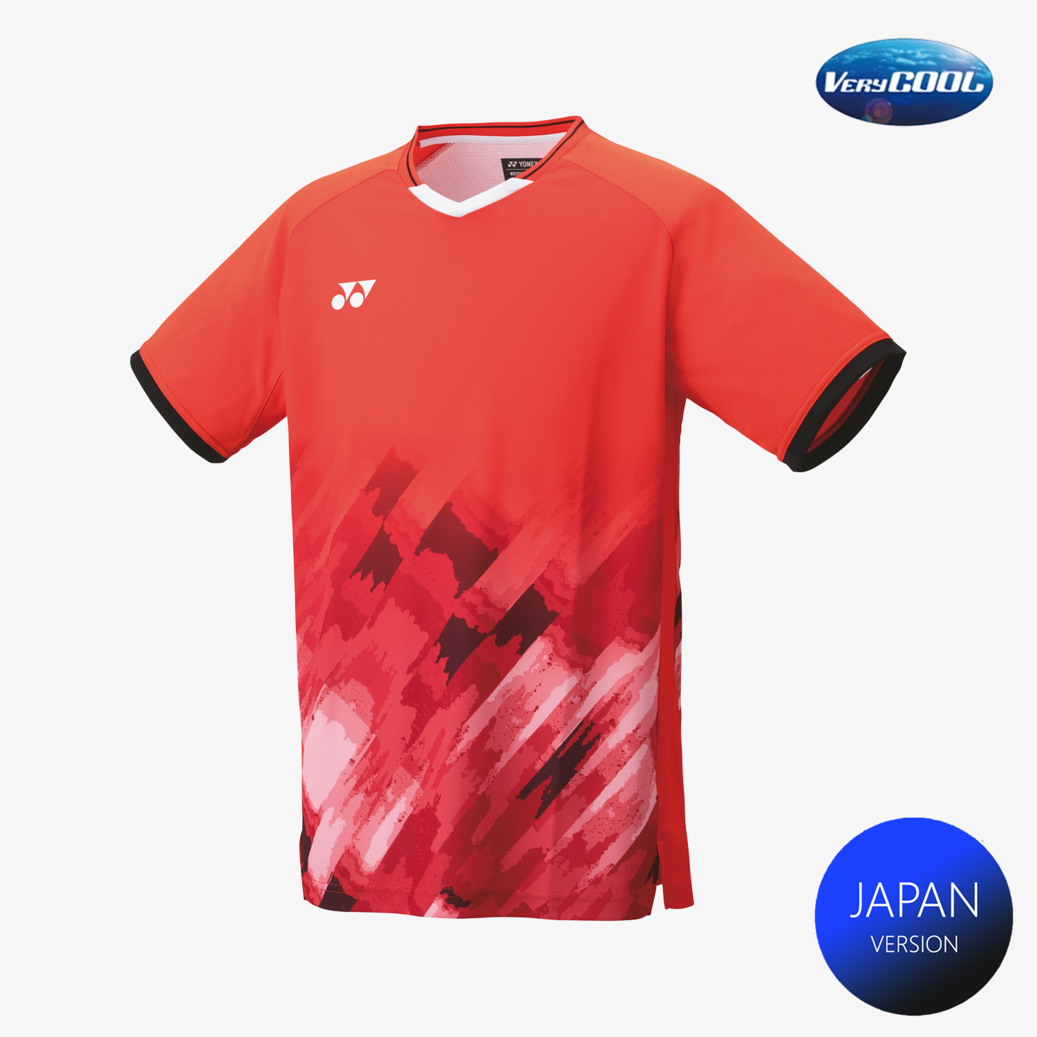 Yonex Men's Game Tennis Shirt 10581 - Flash Orange | Moisture-Wicking Performance Top for Casual & Competitive Play