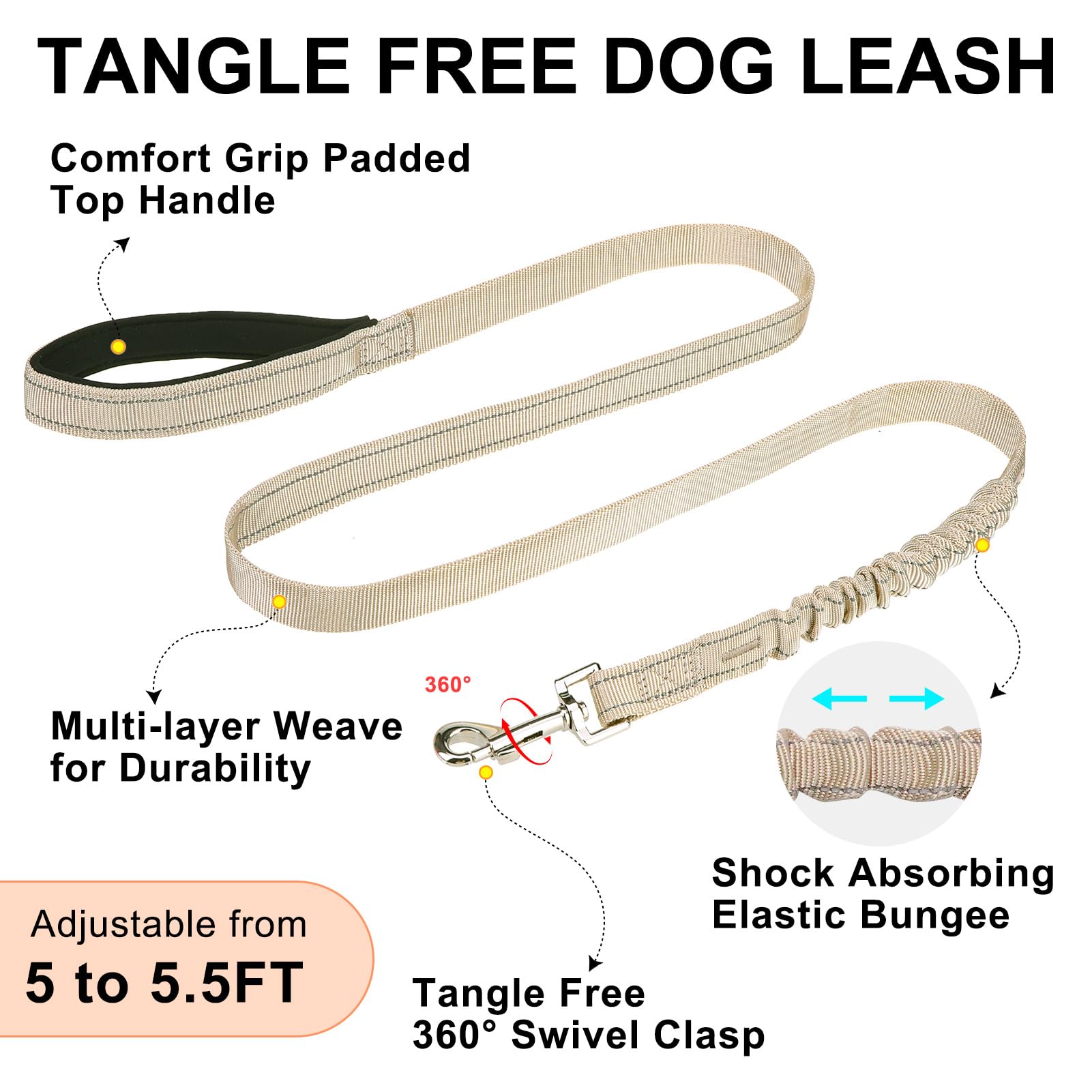 BEAUTYZOO No Pull Dog Harness and Leash Set for Small Dogs 6-12 lbs - Soft Escape Proof Puppy Vest Harness with Handle, Reflective Lightweight Step in Harness for Girl & Boy Dogs (Beige XS) - Perfect for Walking, Training, and Outdoor Adventures