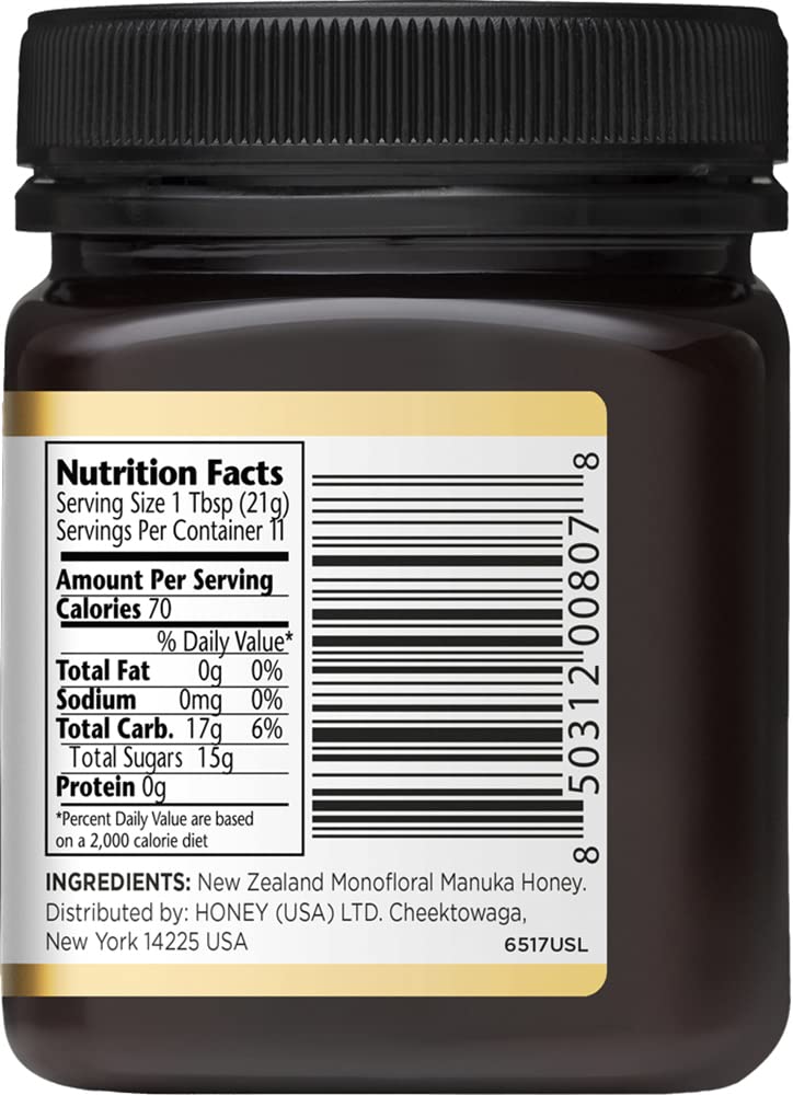 Manuka Doctor MGO 125+ Honey - Pure NZ Raw Monofloral for Immunity & Wellness
