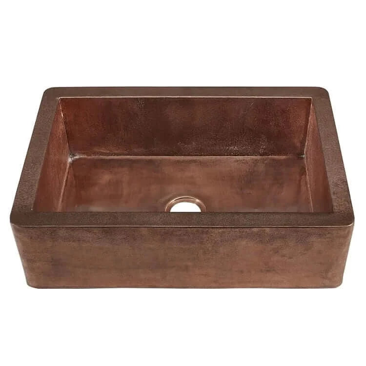 Handcrafted Copper Farmhouse Kitchen Sink 33
