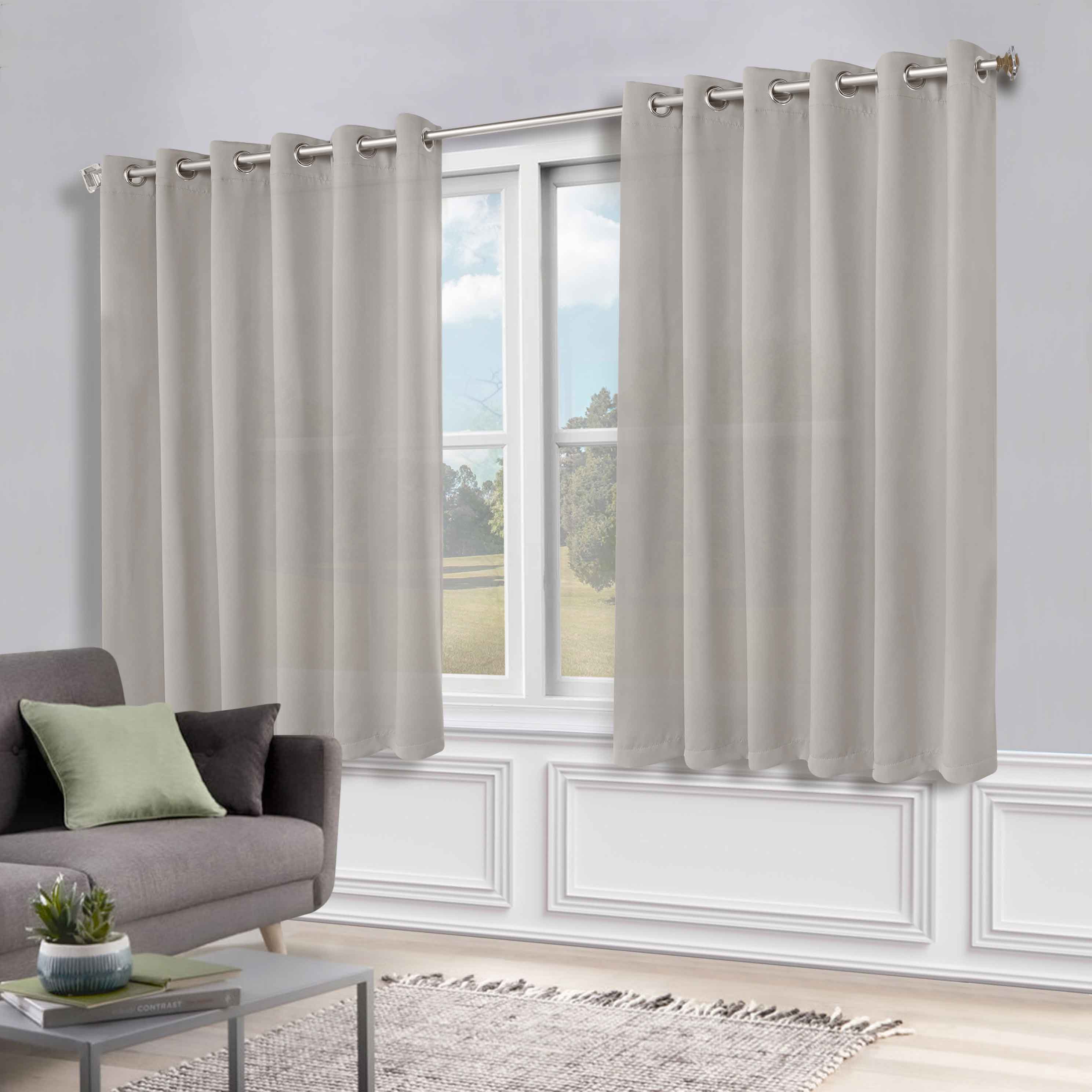 Machine Washable Blackout Curtains Set of 2 - Solid Color Room Darkening Window Treatments for Bedroom & Nursery - Blocks Light & Noise for Better Sleep