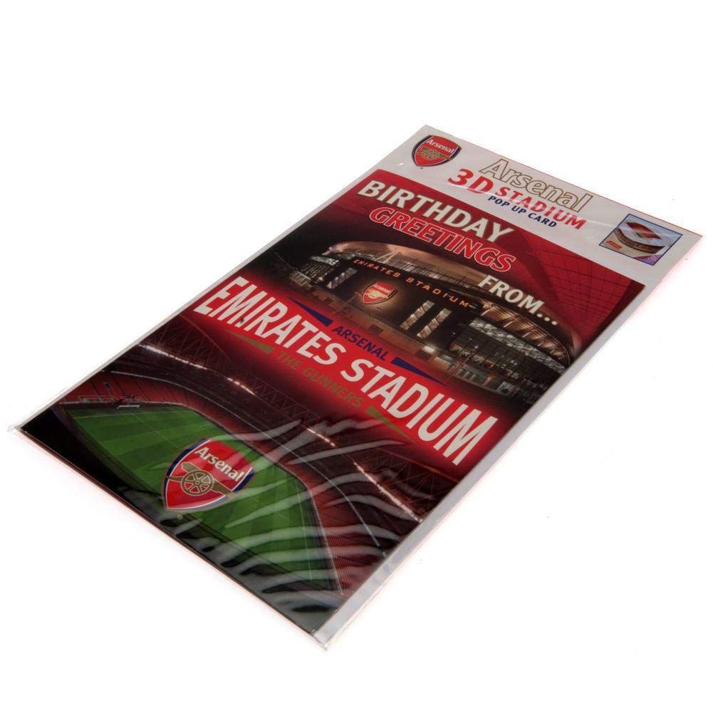 Official Arsenal F.C. 3D Pop Up Birthday Card - Emirates Stadium Design for Football Fans | Perfect for Birthdays, Anniversaries & Special Occasions