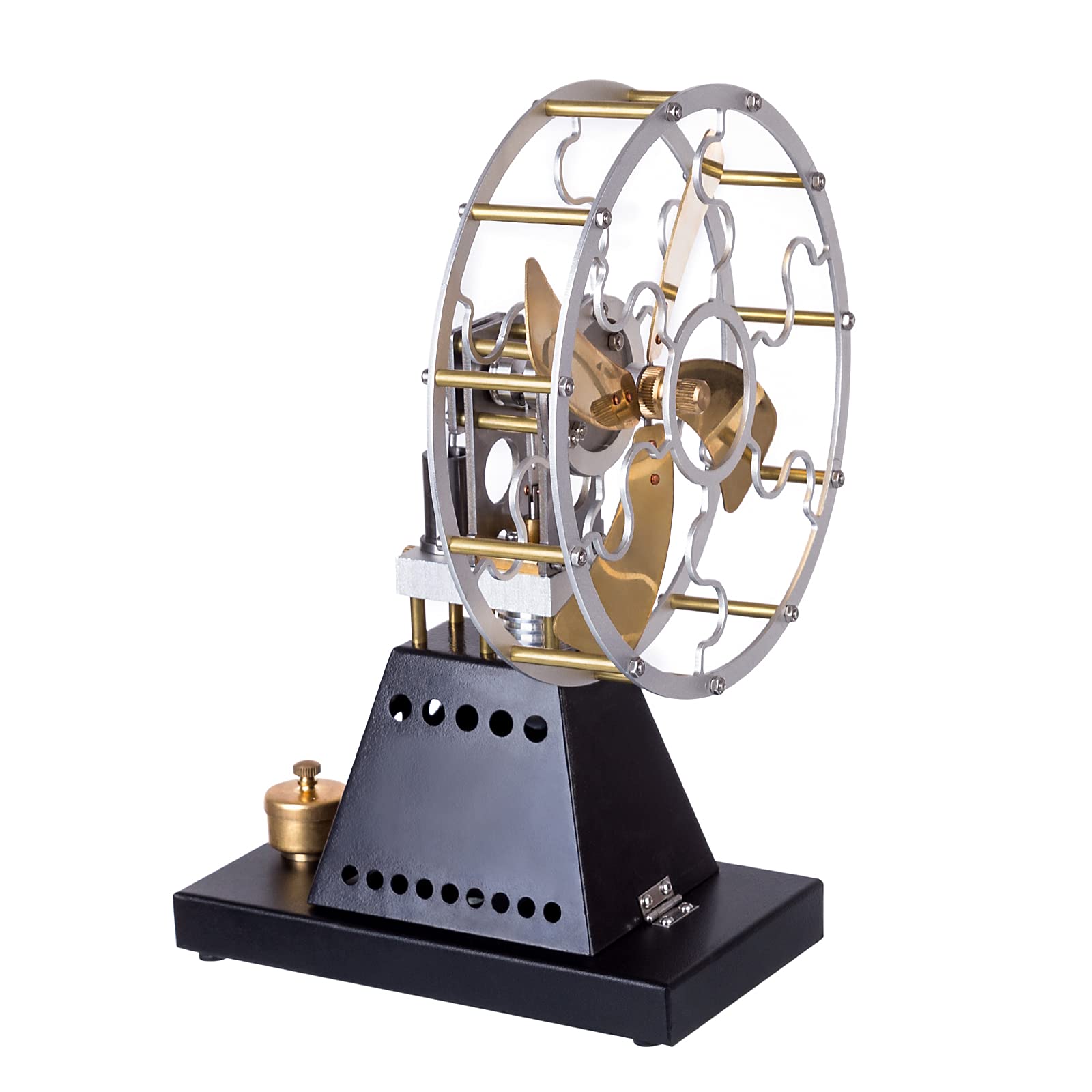 ENJOMOR Vintage Stirling Engine Generator Model - Working Science Toy for Kids & Adults, Educational Thermal Power Stove Fan Engine Kit - Perfect for STEM Learning, Home Decoration & Science Experiments