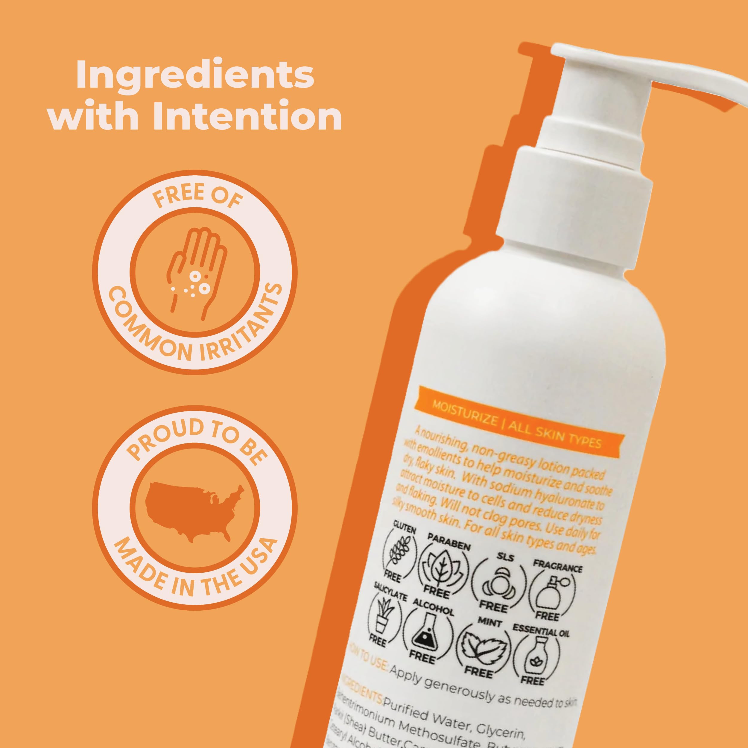 Cleure Sensitive Skin Body Lotion - Fragrance Free, Gluten Free & Paraben Free Daily Moisturizer with Shea Butter & Vitamin E (8 oz) - Perfect for Dry, Irritated Skin & Eczema Relief