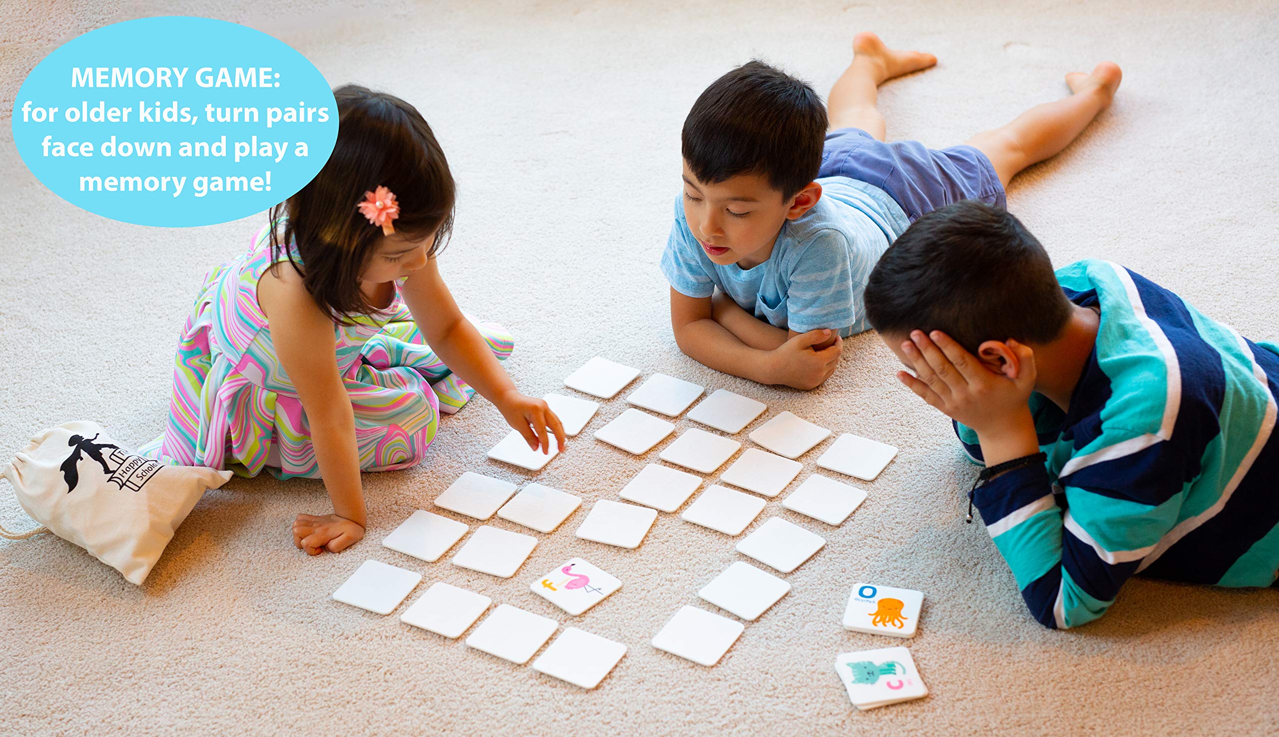 ABC Animal Flash Cards - 52 Felt Alphabet Matching Game for Toddlers & Preschoolers (3-5 Years) | Educational Learning Toys for Flannel Board | Memory Game with Letters & Animals | Perfect for Homeschooling & Classroom Activities